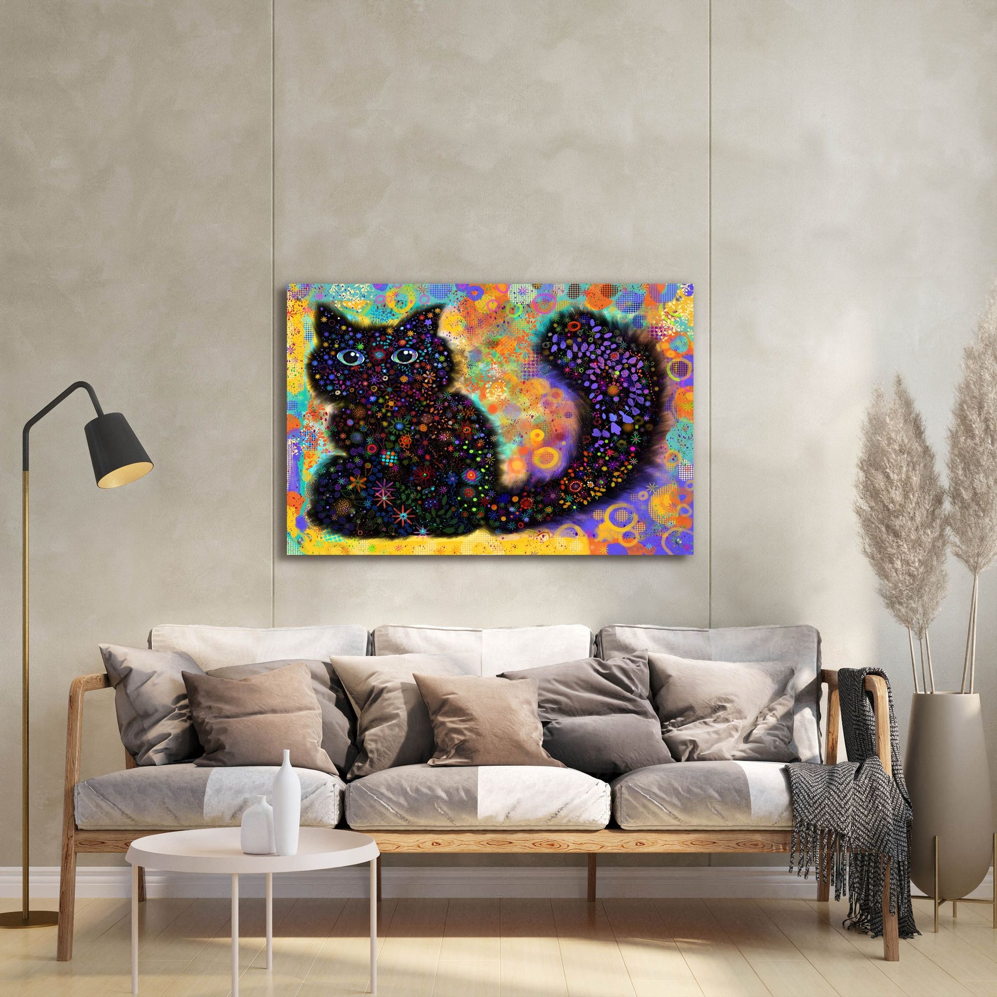 Epic Art 'Black Cat2v2 by Noemi Ibarz, Acrylic Glass Wall Art,36x24