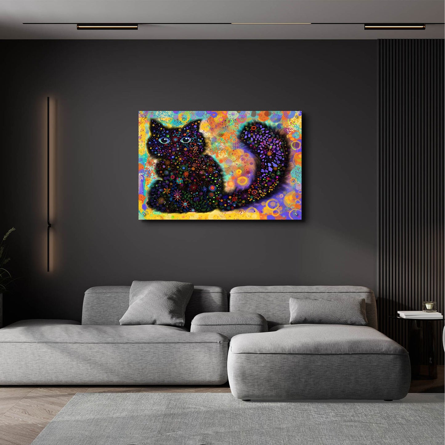 Epic Art 'Black Cat2v2 by Noemi Ibarz, Acrylic Glass Wall Art,36x24