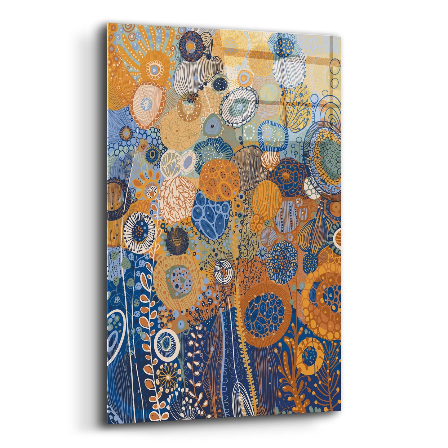 Epic Art 'Blue Flower2 by Noemi Ibarz, Acrylic Glass Wall Art,12x16