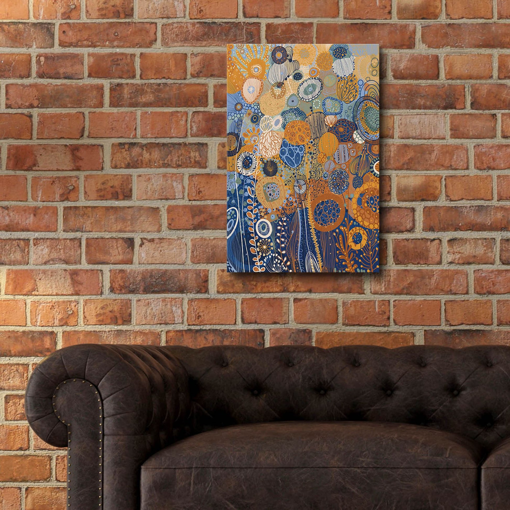 Epic Art 'Blue Flower2 by Noemi Ibarz, Acrylic Glass Wall Art,16x24