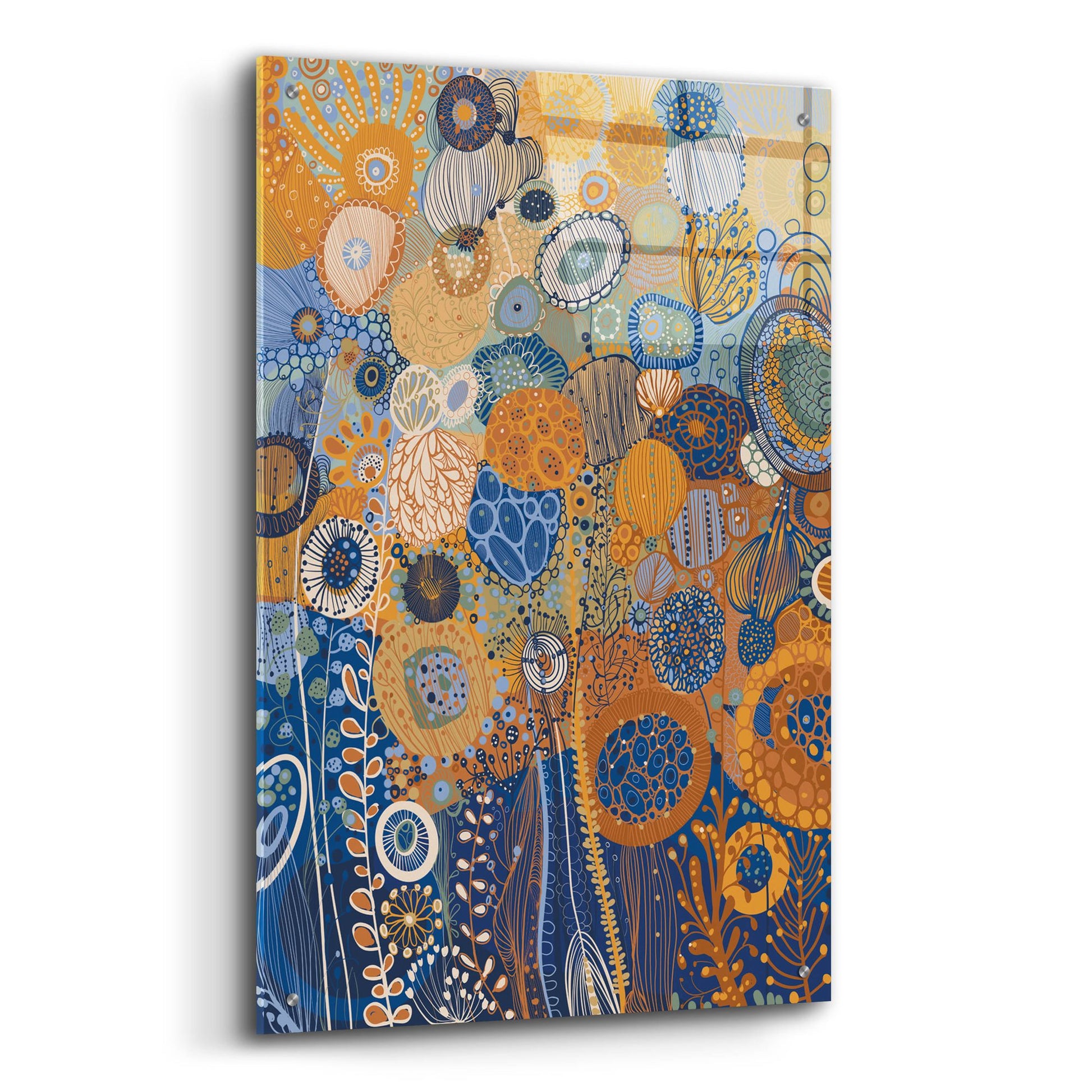 Epic Art 'Blue Flower2 by Noemi Ibarz, Acrylic Glass Wall Art,24x36