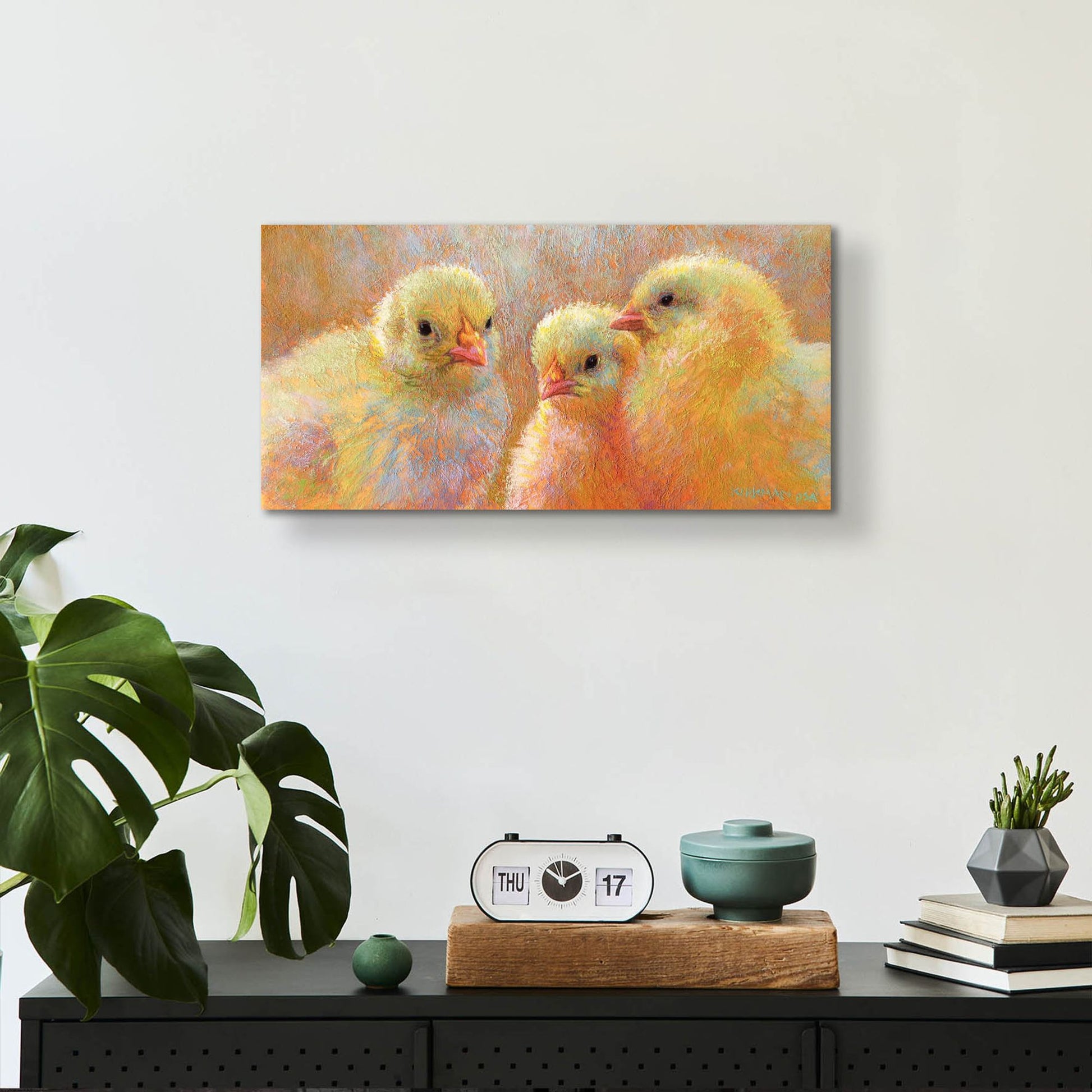 Epic Art 'Chick Clique 2 by Rita Kirkman, Acrylic Glass Wall Art,24x12