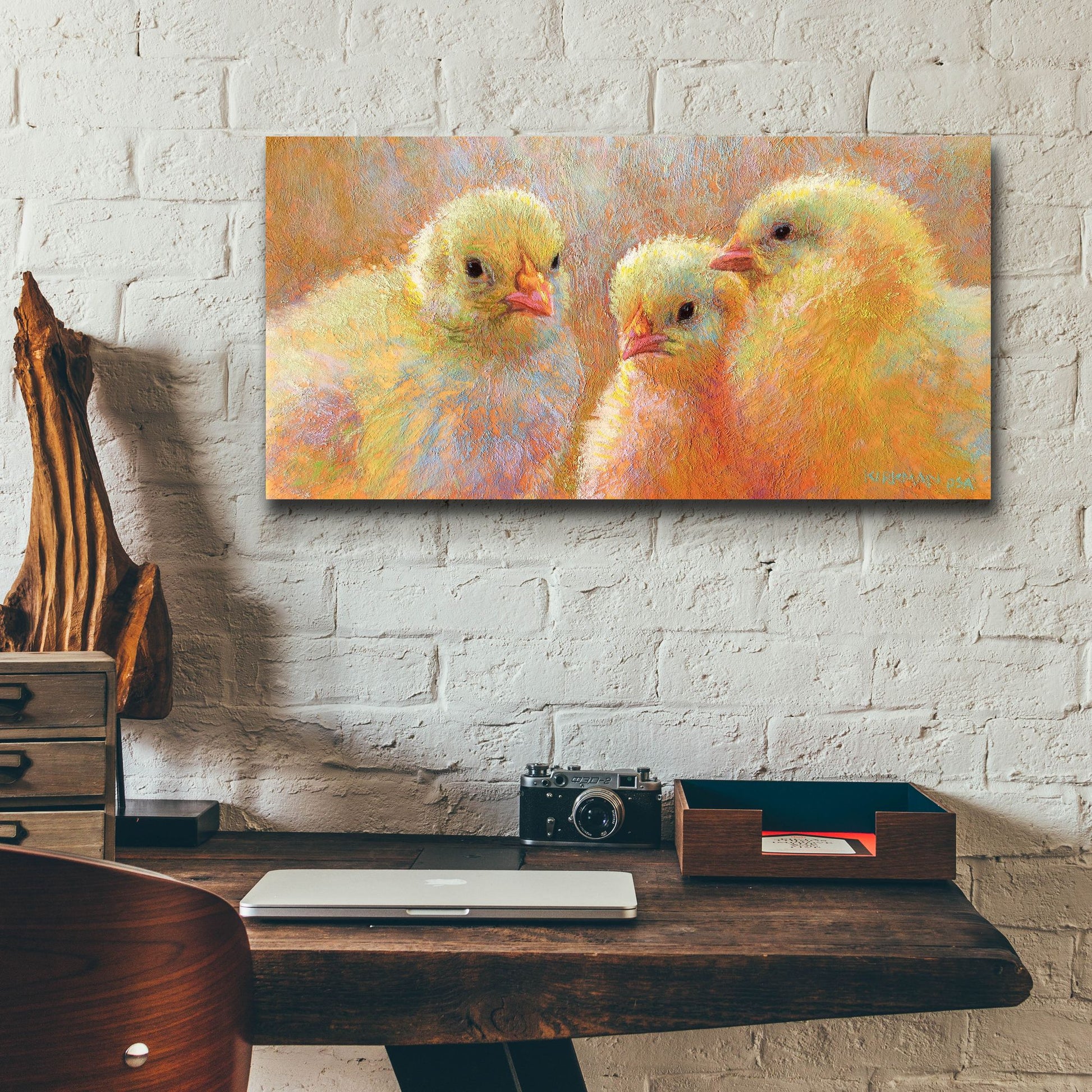 Epic Art 'Chick Clique 2 by Rita Kirkman, Acrylic Glass Wall Art,24x12