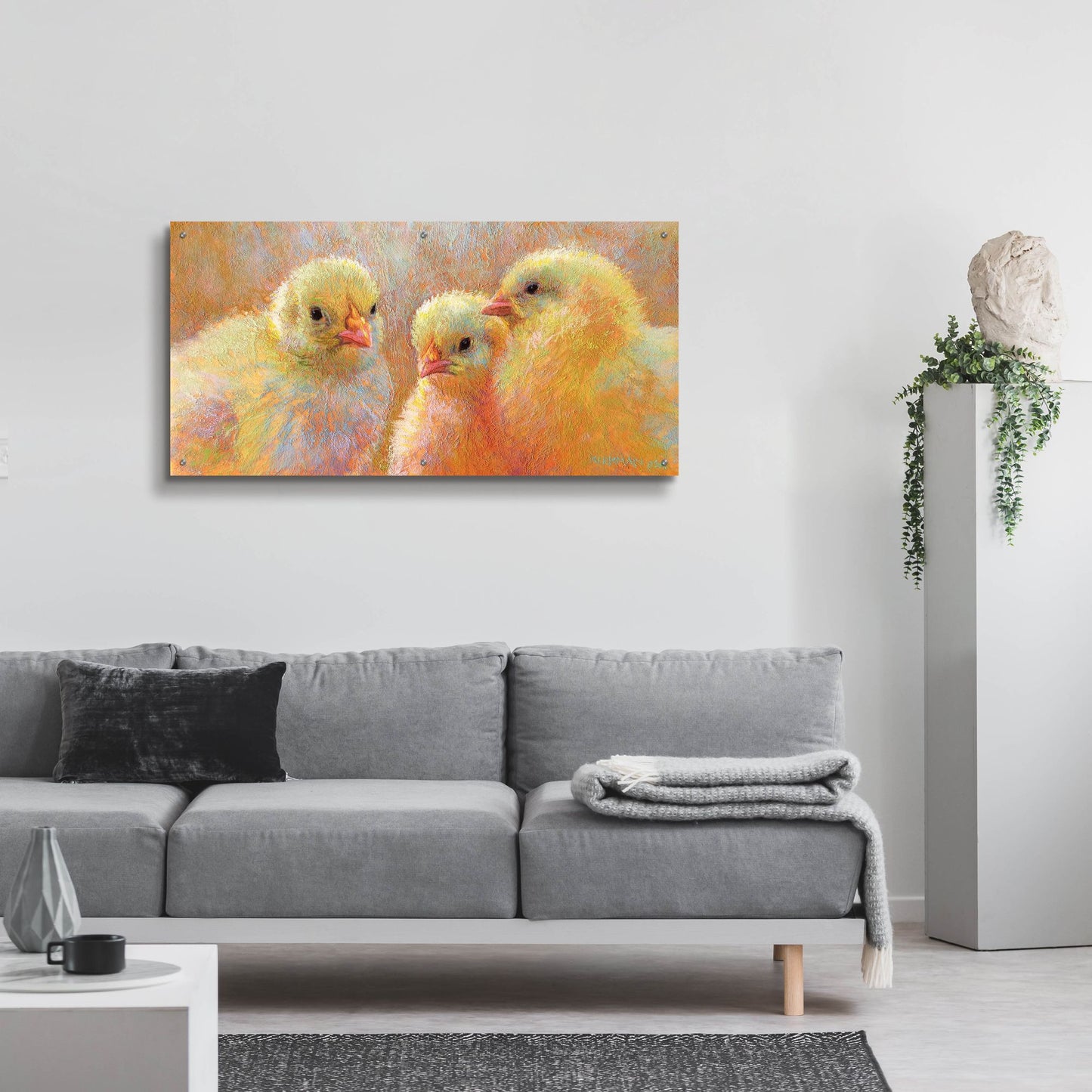 Epic Art 'Chick Clique 2 by Rita Kirkman, Acrylic Glass Wall Art,48x24