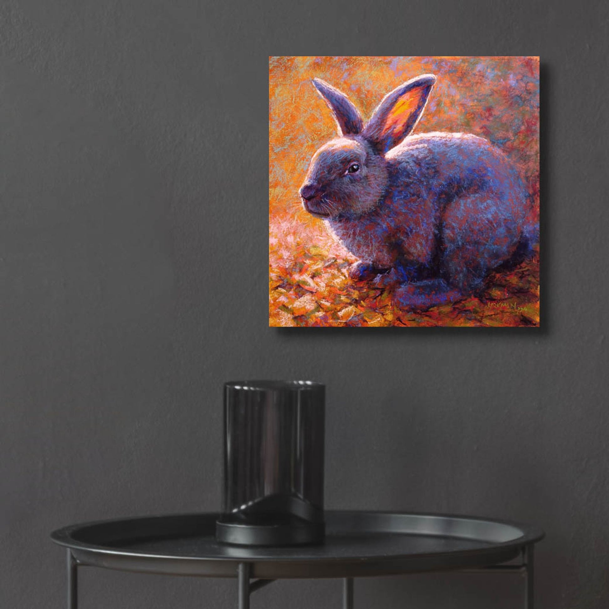 Epic Art 'Plum Bunny2 by Rita Kirkman, Acrylic Glass Wall Art,12x12