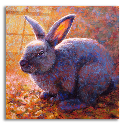 Epic Art 'Plum Bunny2 by Rita Kirkman, Acrylic Glass Wall Art