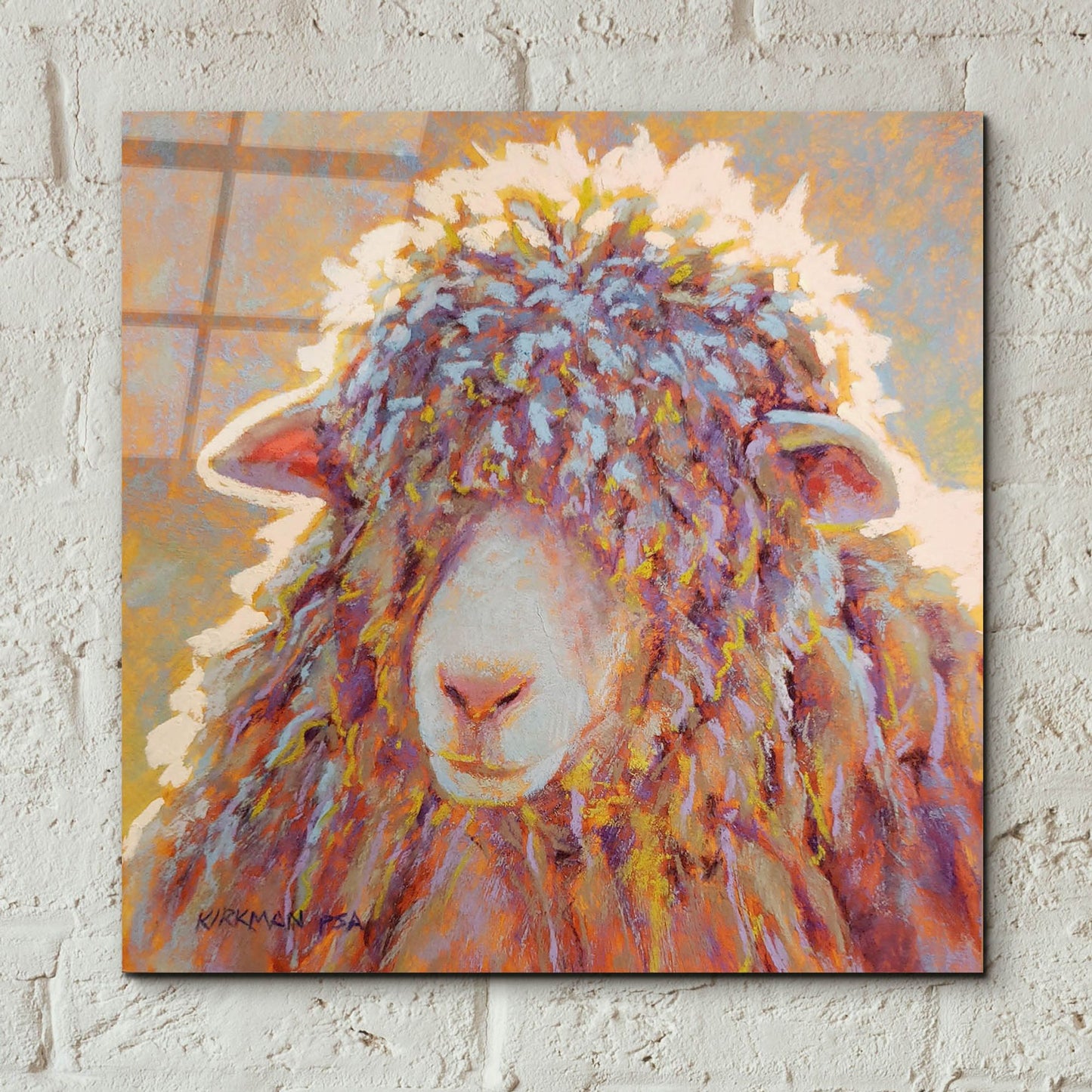 Epic Art 'Shaggy Sheep 2 by Rita Kirkman, Acrylic Glass Wall Art,12x12