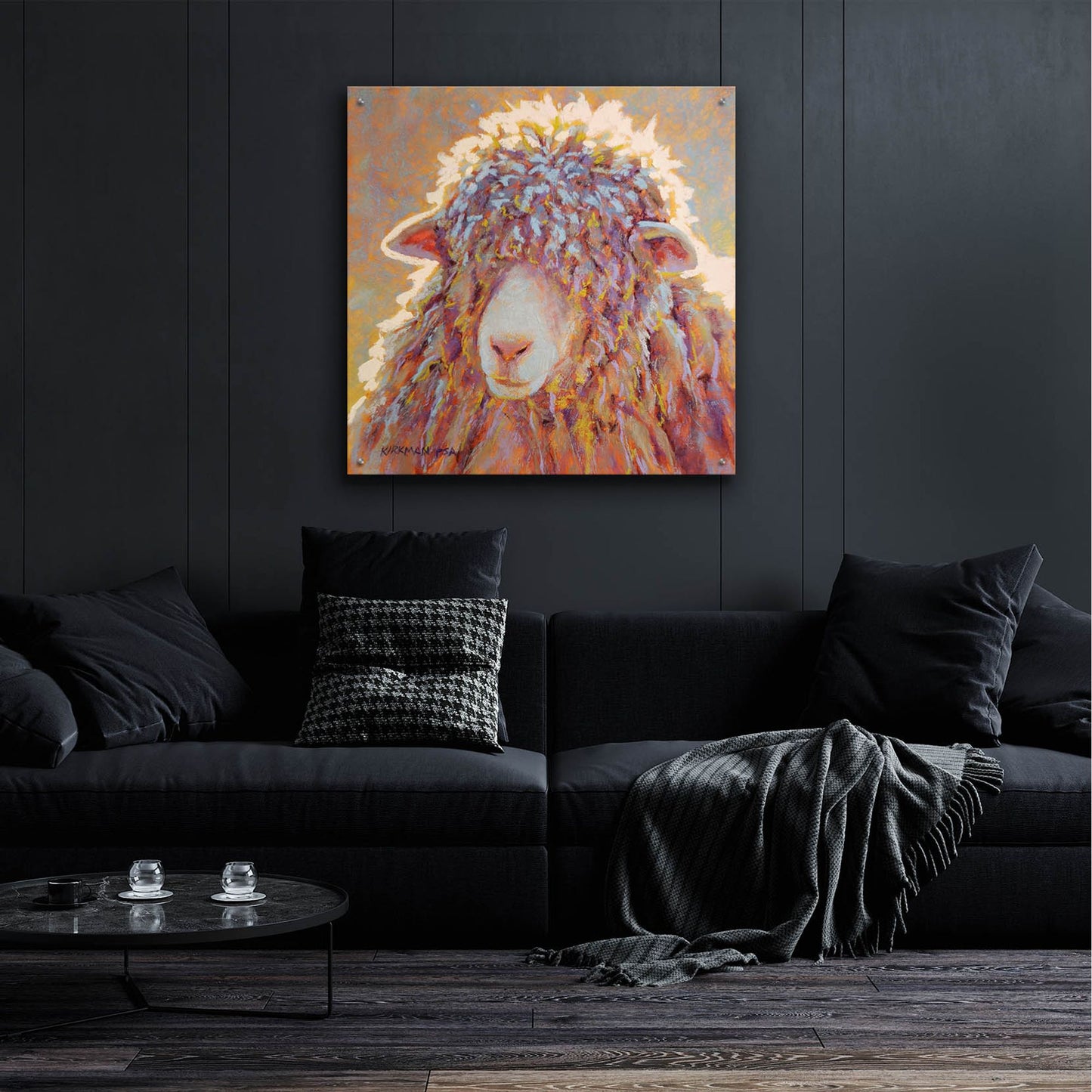 Epic Art 'Shaggy Sheep 2 by Rita Kirkman, Acrylic Glass Wall Art,36x36