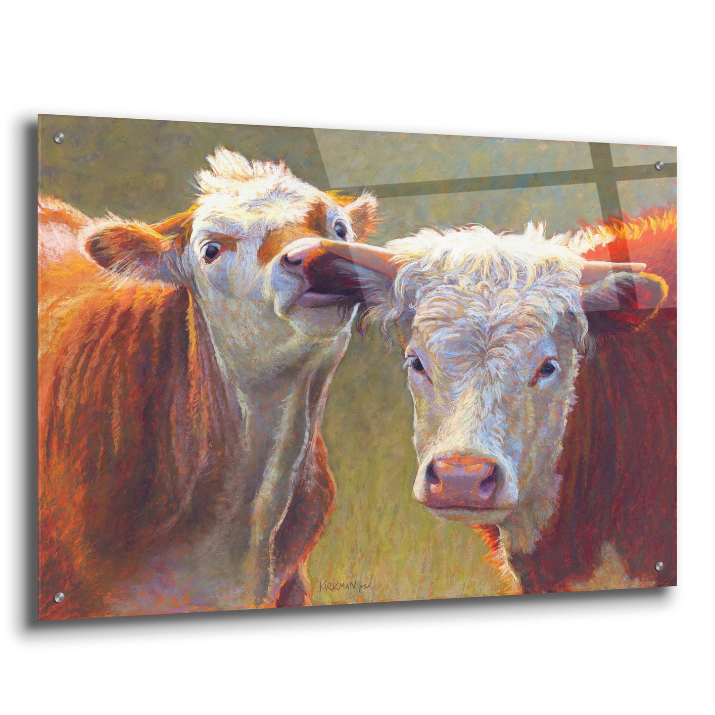 Epic Art 'Nibbling Sibling2 by Rita Kirkman, Acrylic Glass Wall Art,36x24