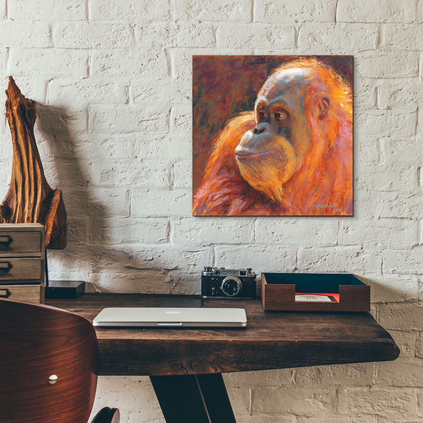 Epic Art 'O Is For Orangutan 2 by Rita Kirkman, Acrylic Glass Wall Art,12x12