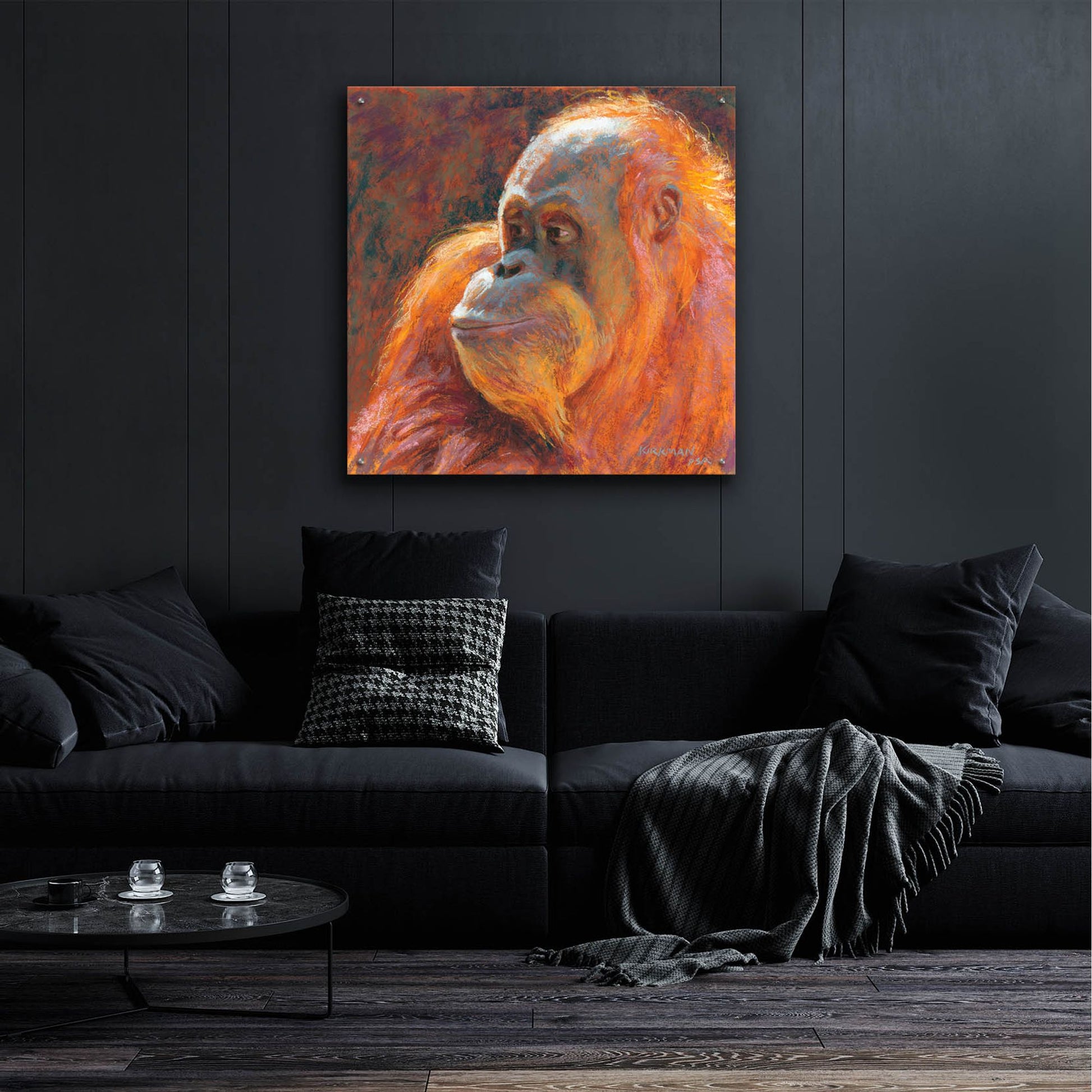 Epic Art 'O Is For Orangutan 2 by Rita Kirkman, Acrylic Glass Wall Art,36x36