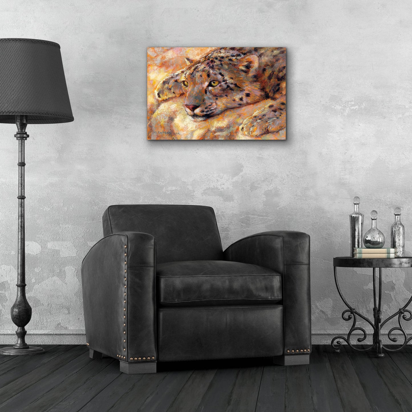 Epic Art 'Snow Leopard 2 by Rita Kirkman, Acrylic Glass Wall Art,24x16