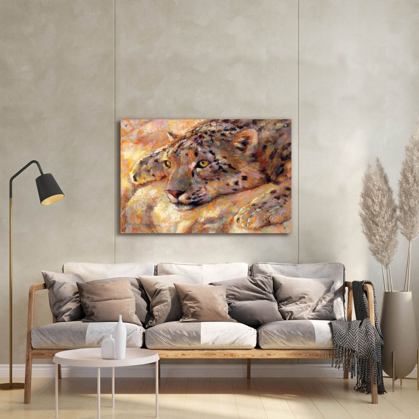 Epic Art 'Snow Leopard 2 by Rita Kirkman, Acrylic Glass Wall Art,36x24