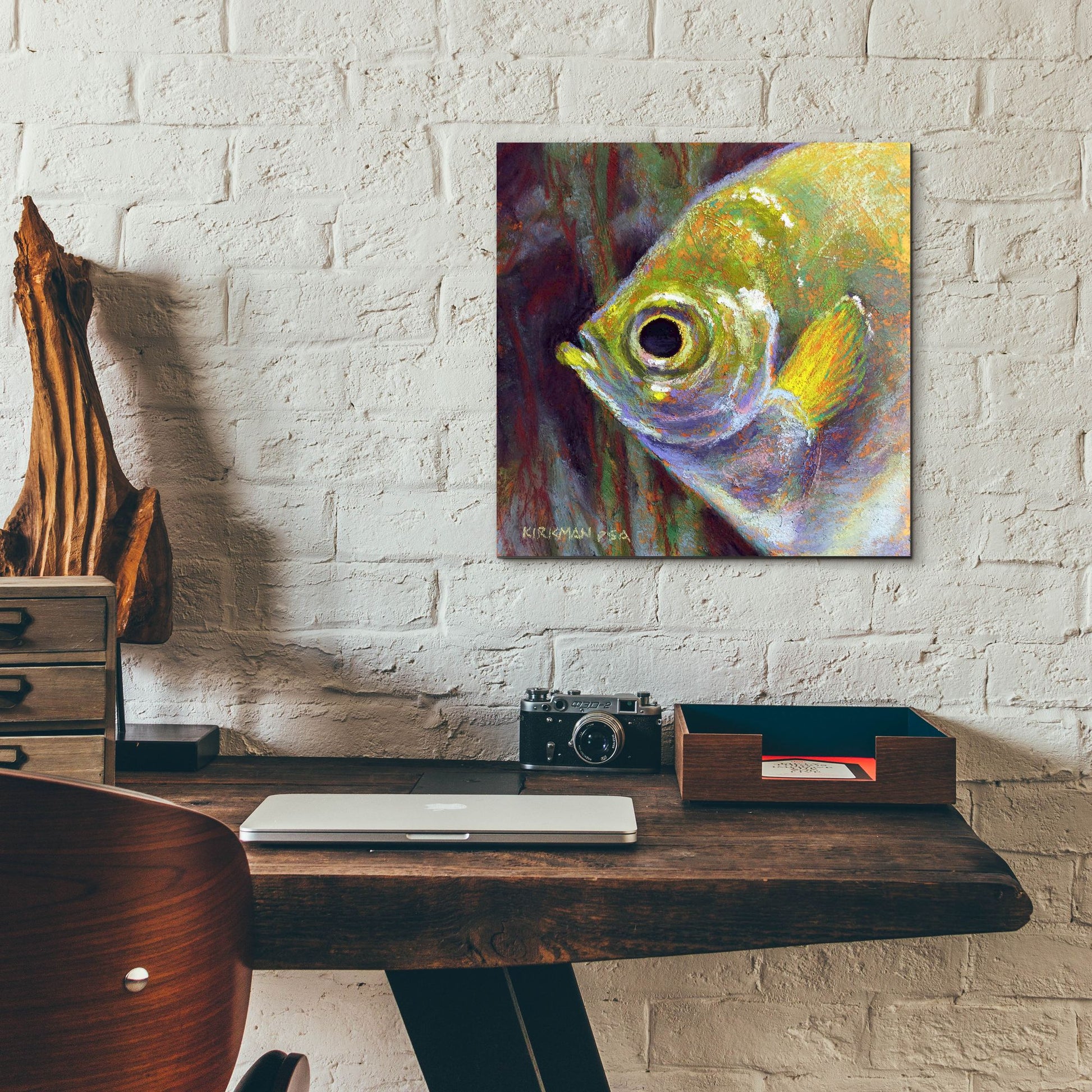 Epic Art 'Profile Of An Angelfish2 by Rita Kirkman, Acrylic Glass Wall Art,12x12