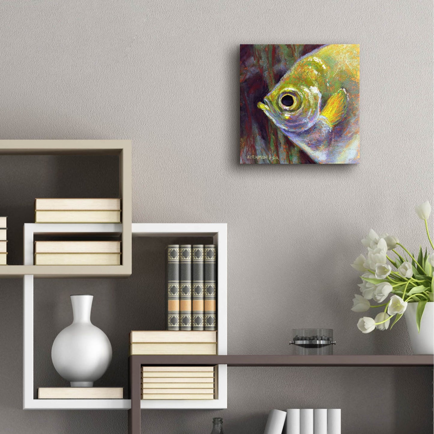 Epic Art 'Profile Of An Angelfish2 by Rita Kirkman, Acrylic Glass Wall Art,12x12