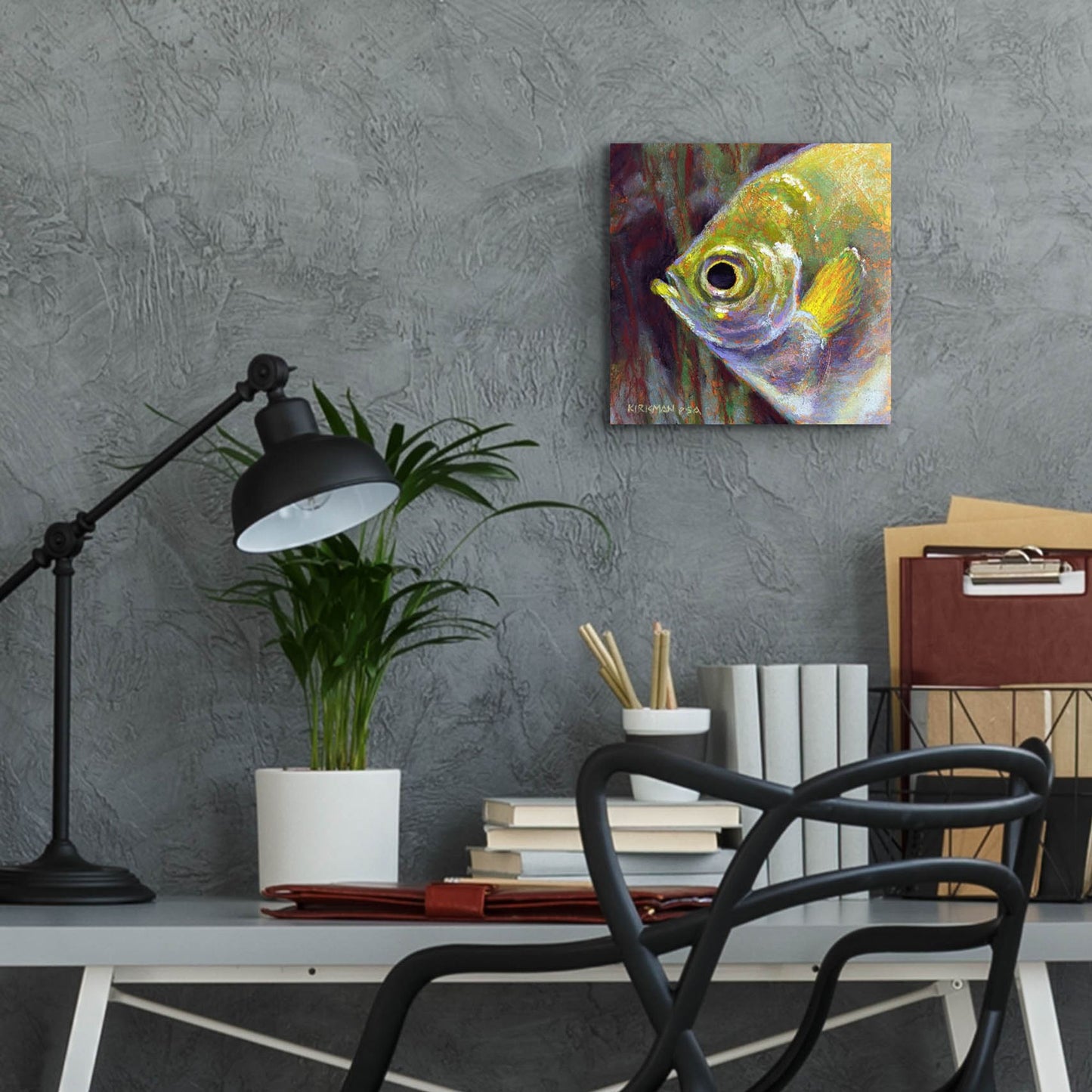 Epic Art 'Profile Of An Angelfish2 by Rita Kirkman, Acrylic Glass Wall Art,12x12