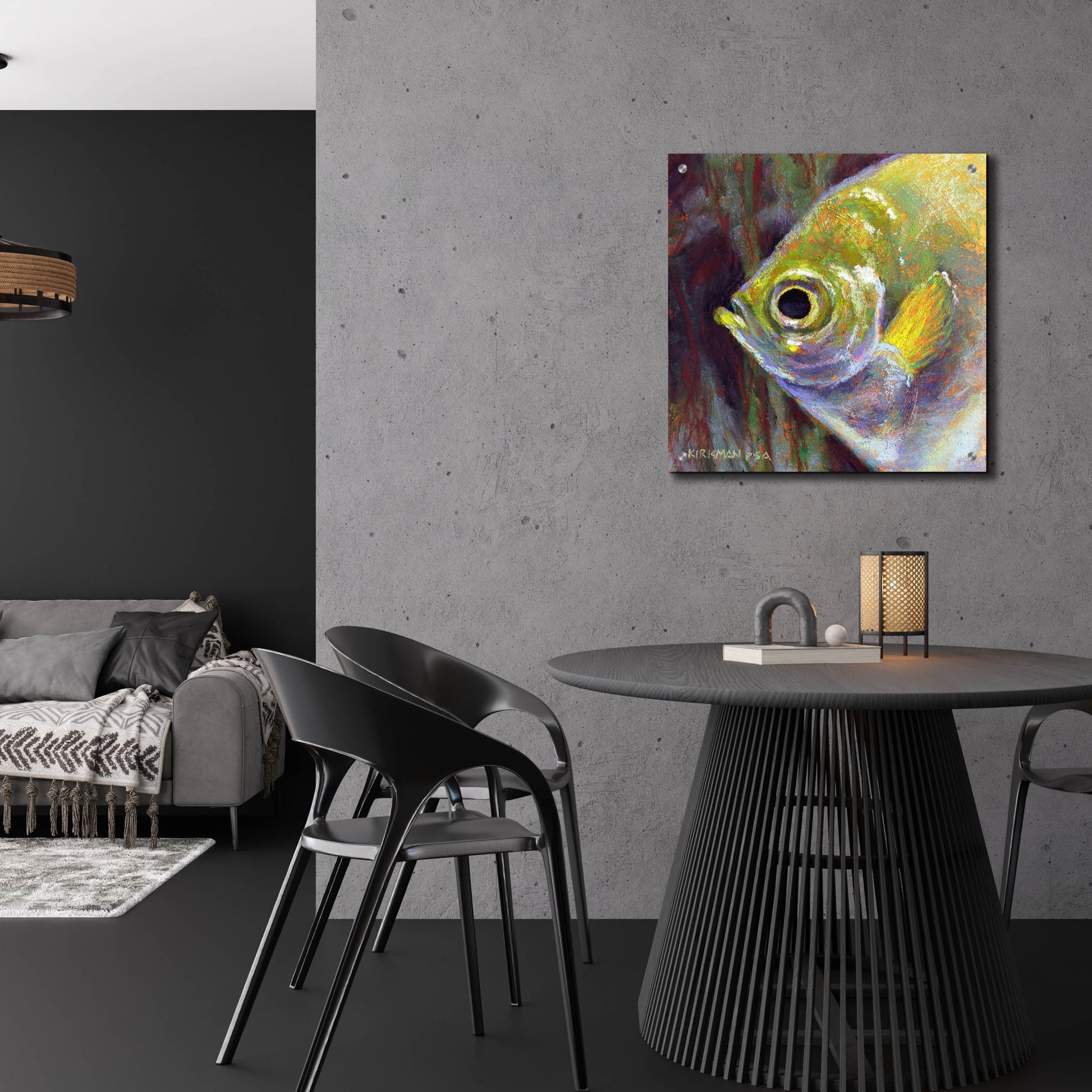 Epic Art 'Profile Of An Angelfish2 by Rita Kirkman, Acrylic Glass Wall Art,24x24