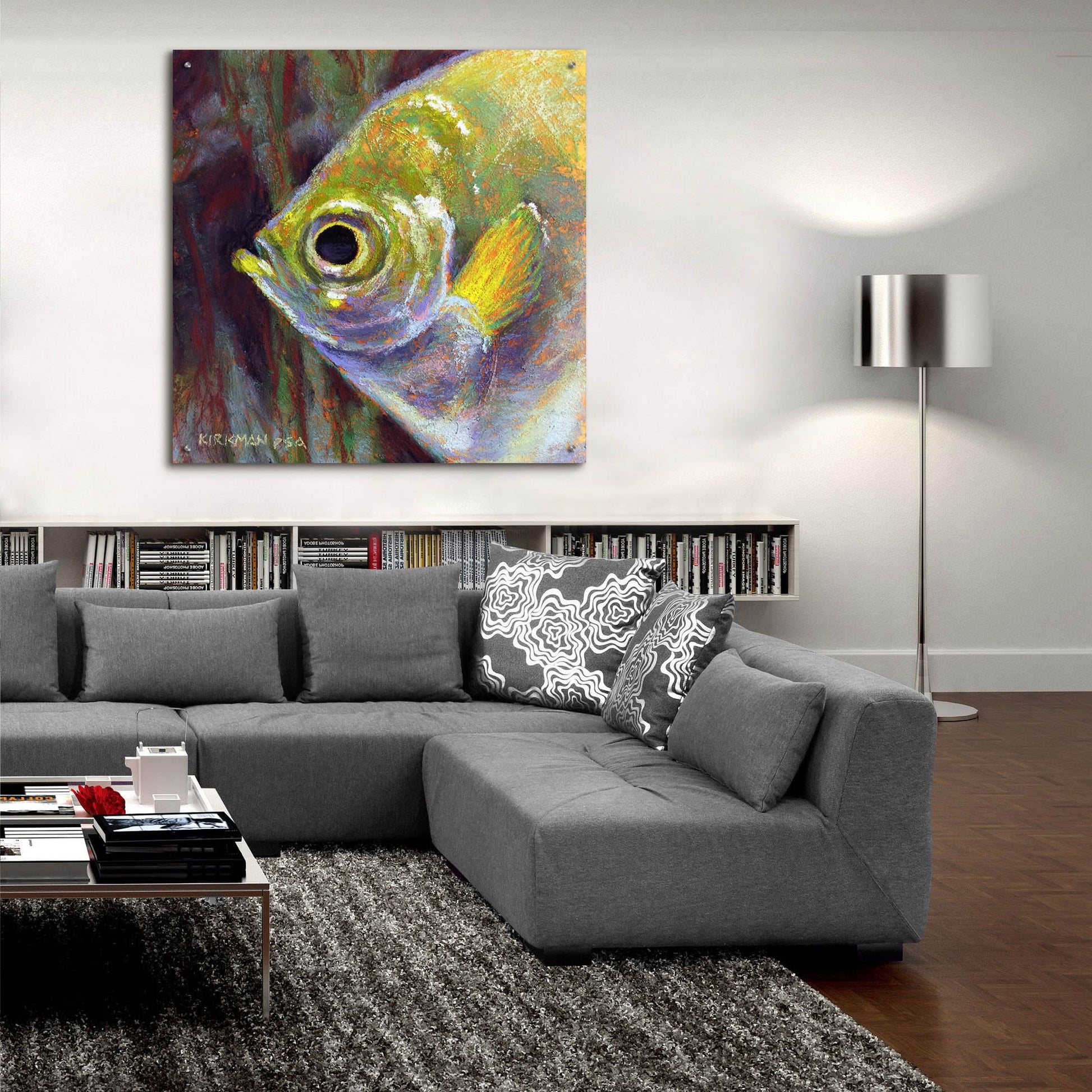 Epic Art 'Profile Of An Angelfish2 by Rita Kirkman, Acrylic Glass Wall Art,36x36