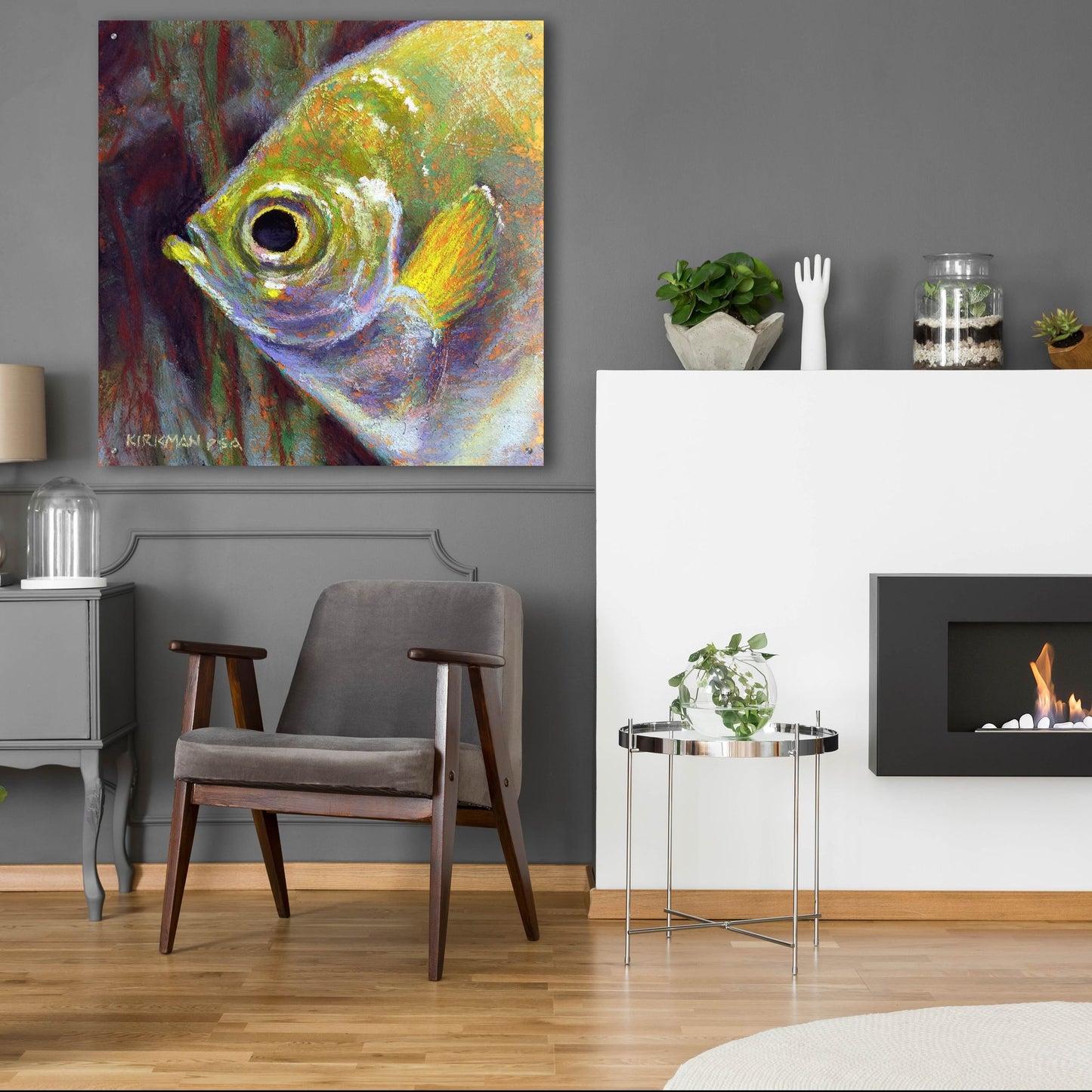 Epic Art 'Profile Of An Angelfish2 by Rita Kirkman, Acrylic Glass Wall Art,36x36