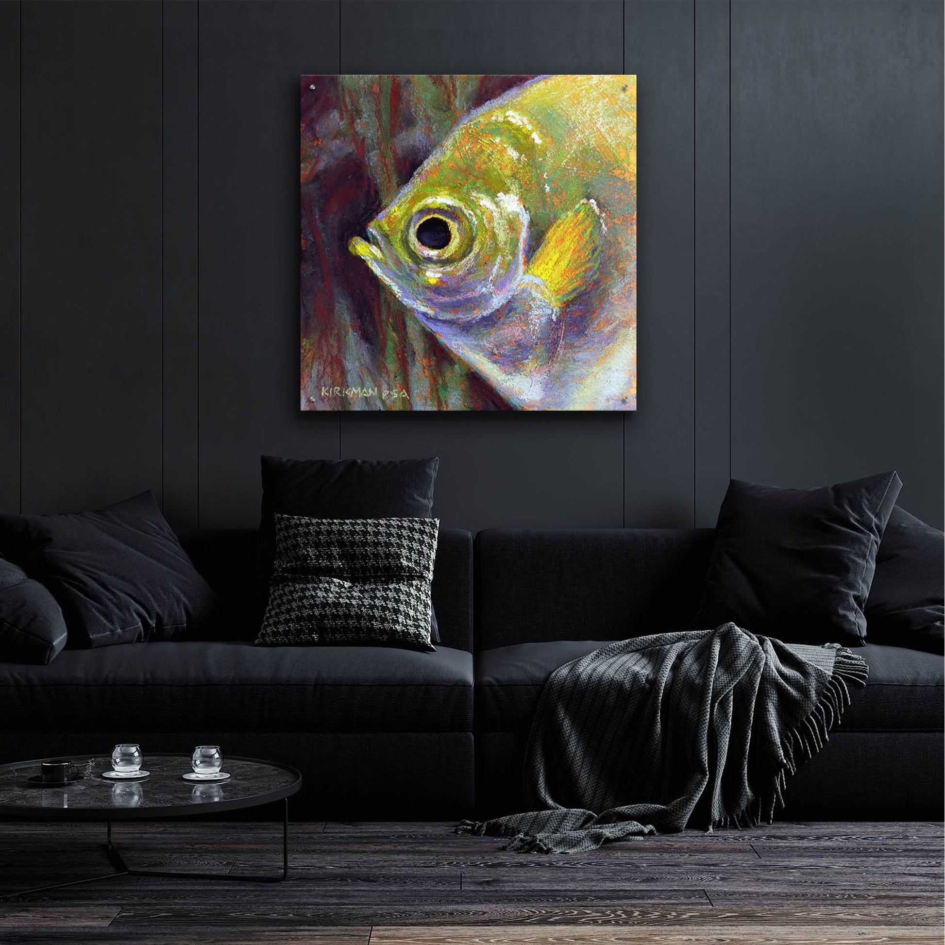 Epic Art 'Profile Of An Angelfish2 by Rita Kirkman, Acrylic Glass Wall Art,36x36