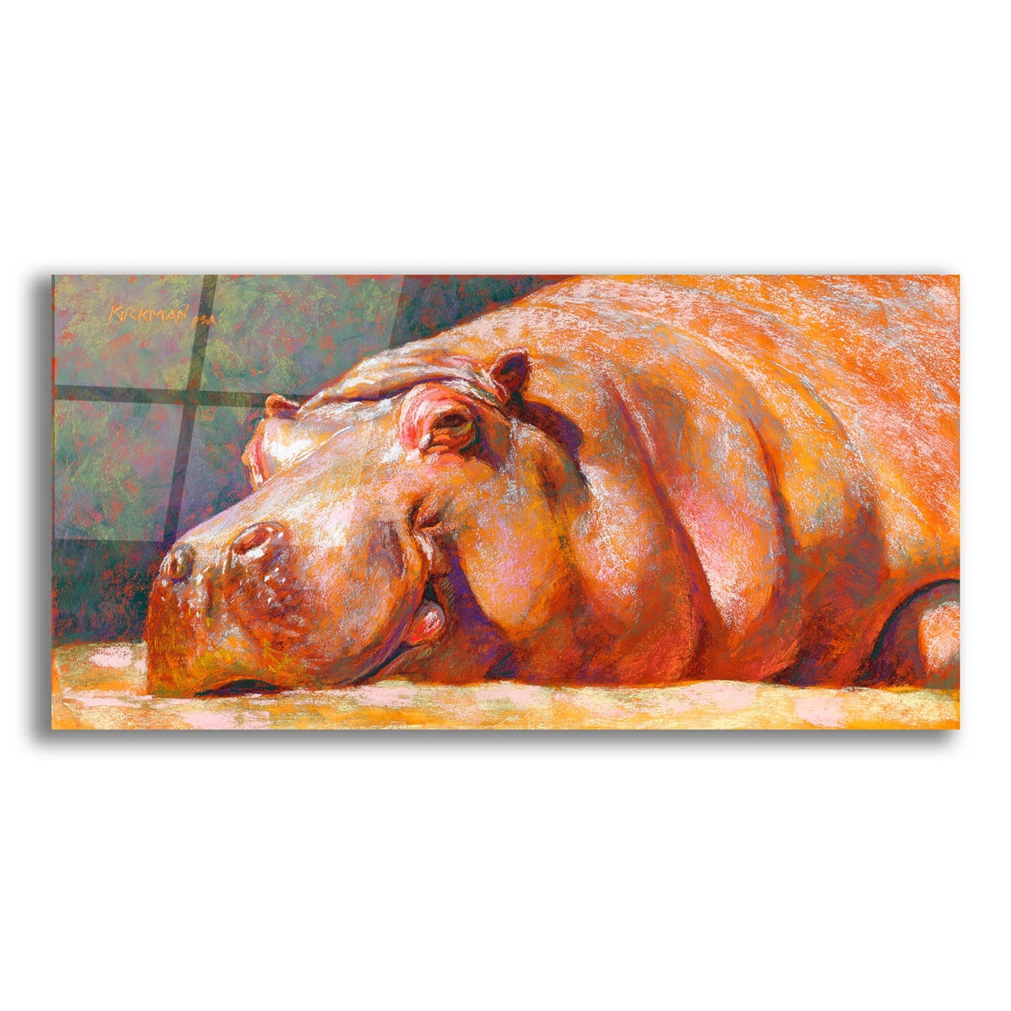 Epic Art 'H Is For Hippo2 by Rita Kirkman, Acrylic Glass Wall Art