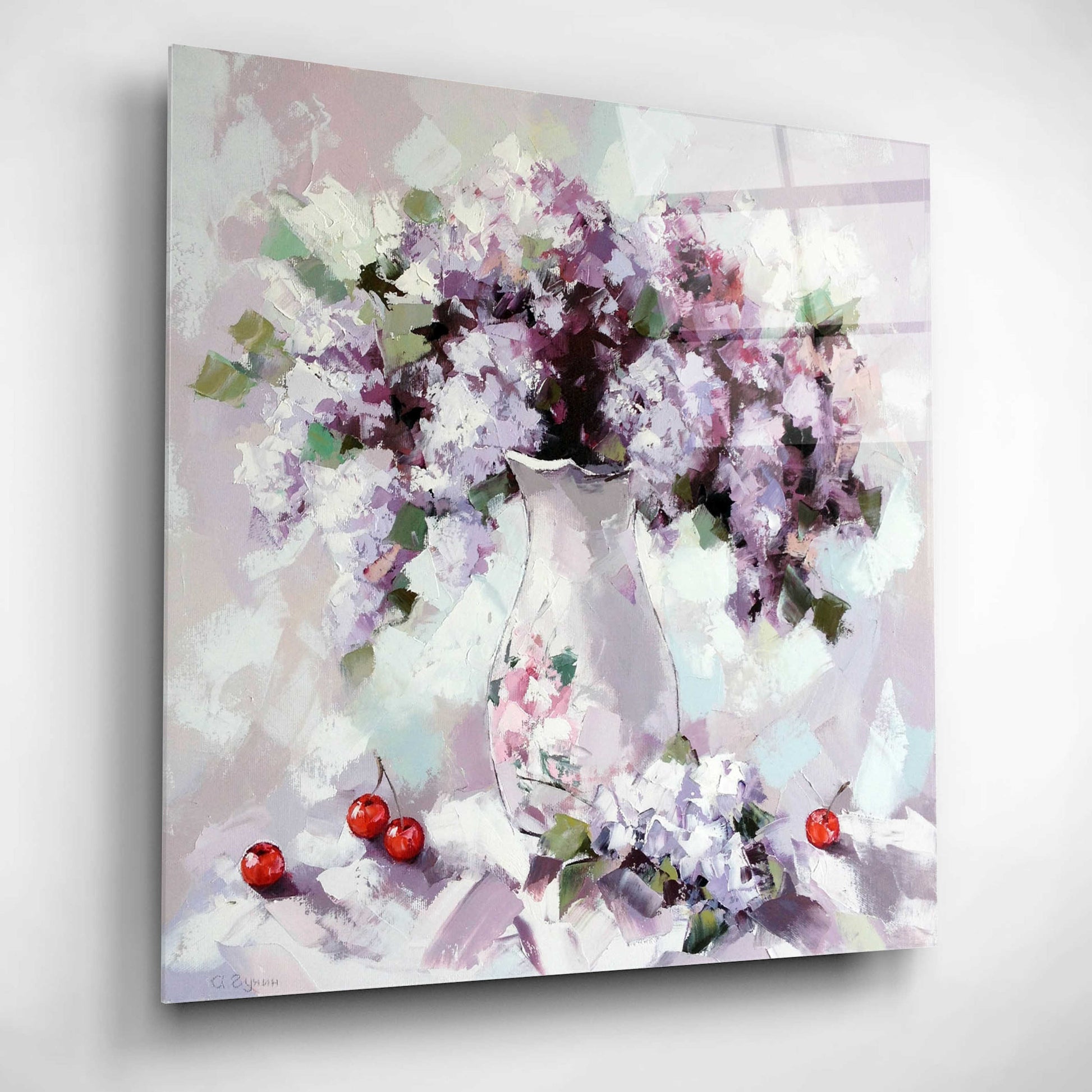 Epic Art 'Lilacs' by Alexander Gunin, Acrylic Glass Wall Art,12x12
