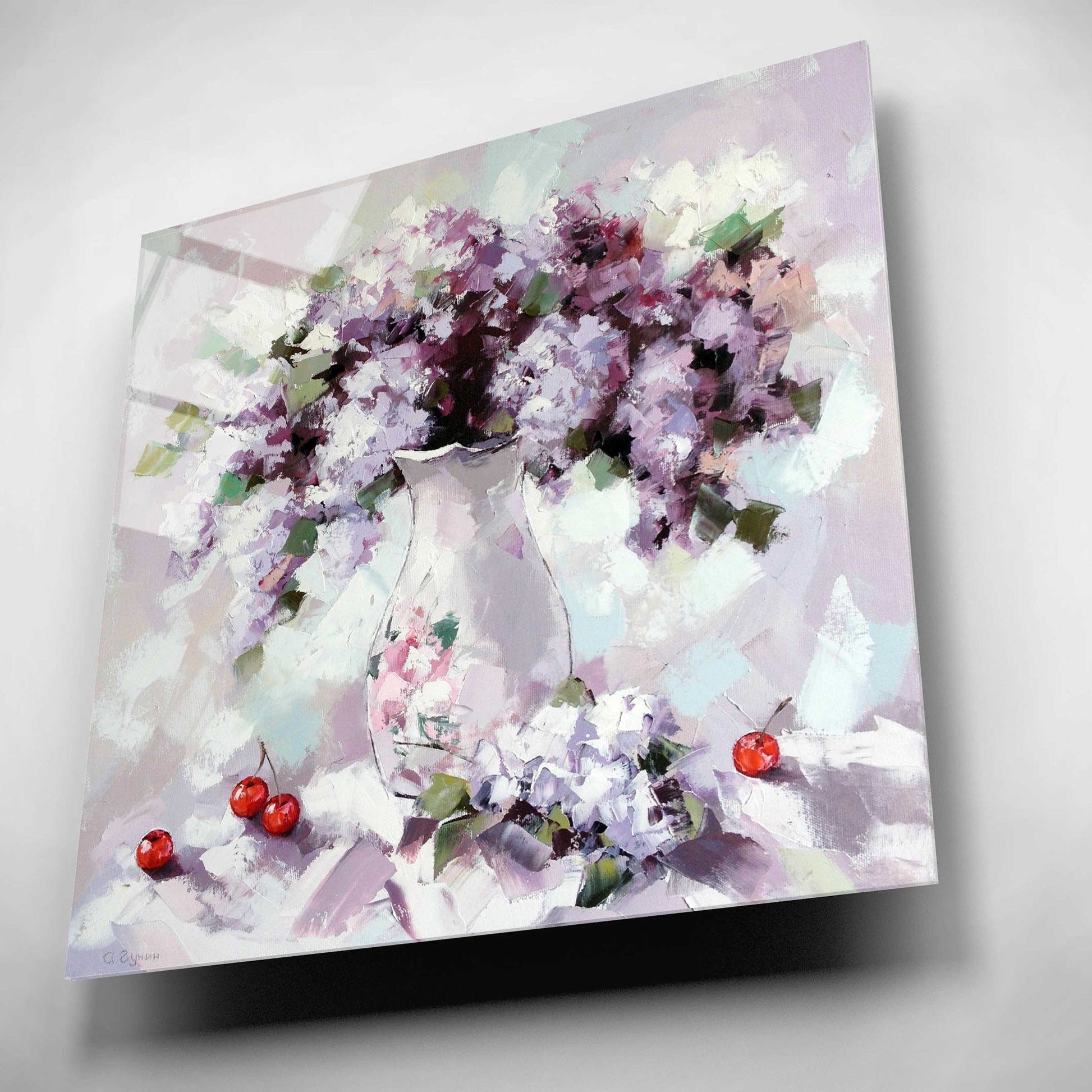 Epic Art 'Lilacs' by Alexander Gunin, Acrylic Glass Wall Art,12x12