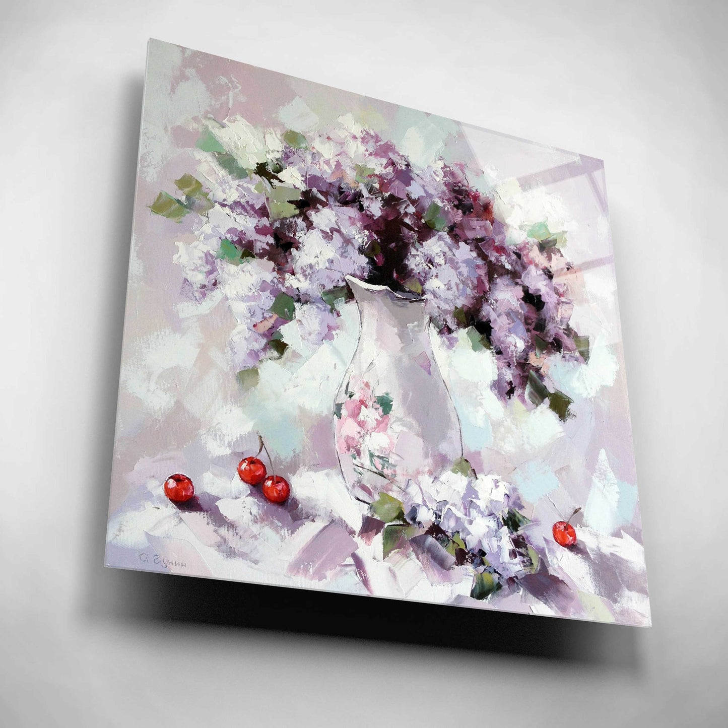 Epic Art 'Lilacs' by Alexander Gunin, Acrylic Glass Wall Art,12x12