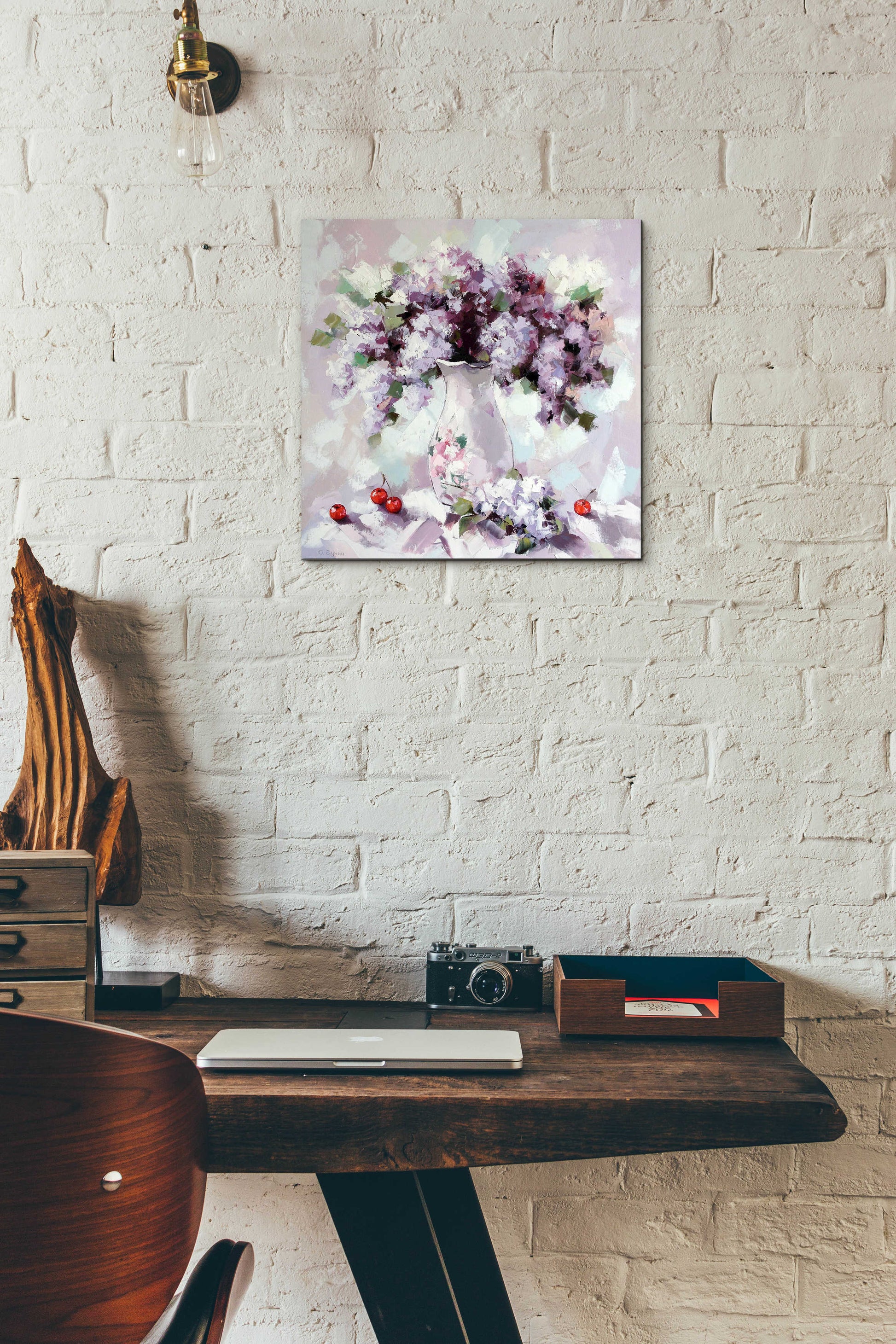 Epic Art 'Lilacs' by Alexander Gunin, Acrylic Glass Wall Art,12x12