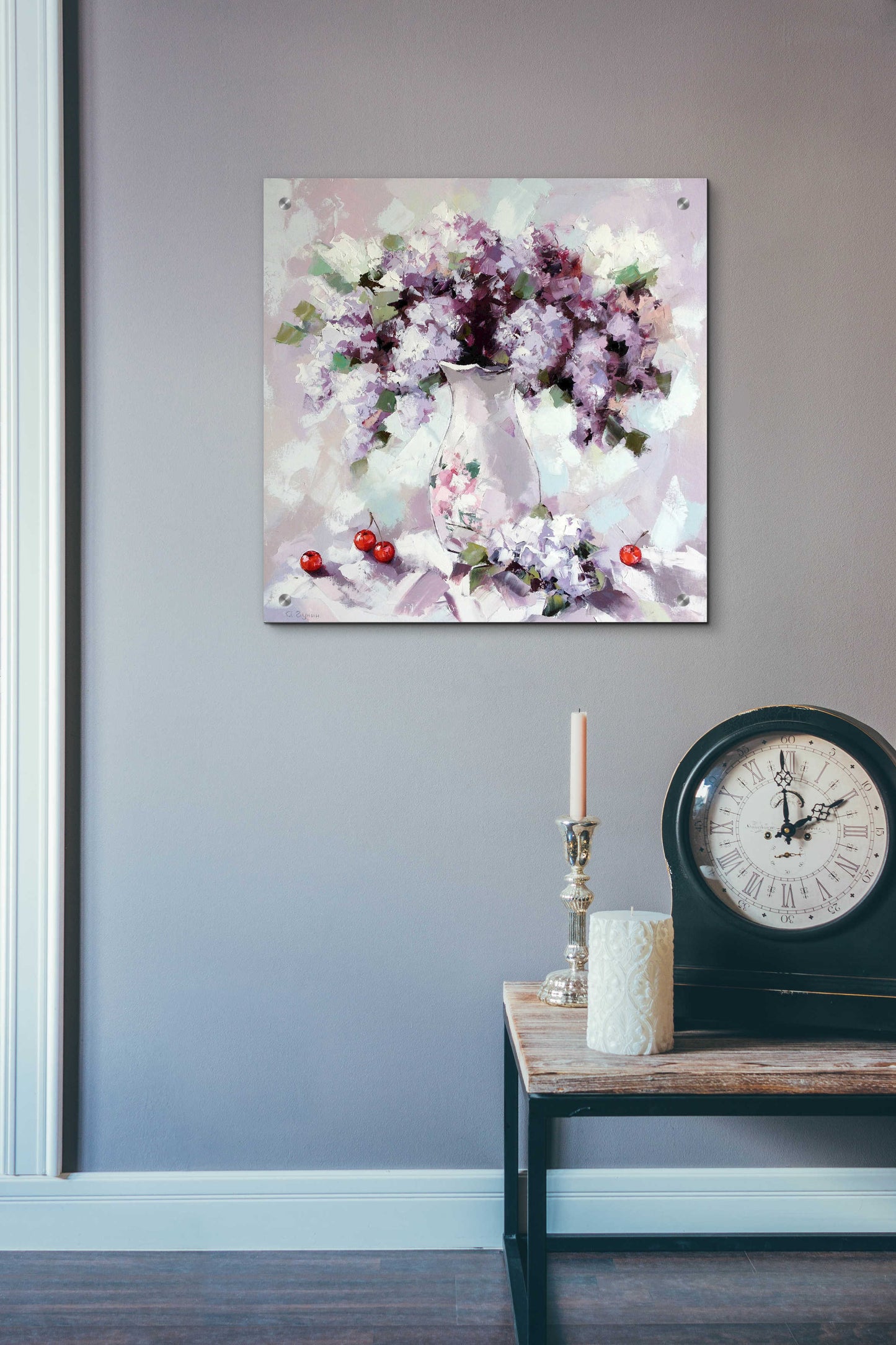 Epic Art 'Lilacs' by Alexander Gunin, Acrylic Glass Wall Art,24x24