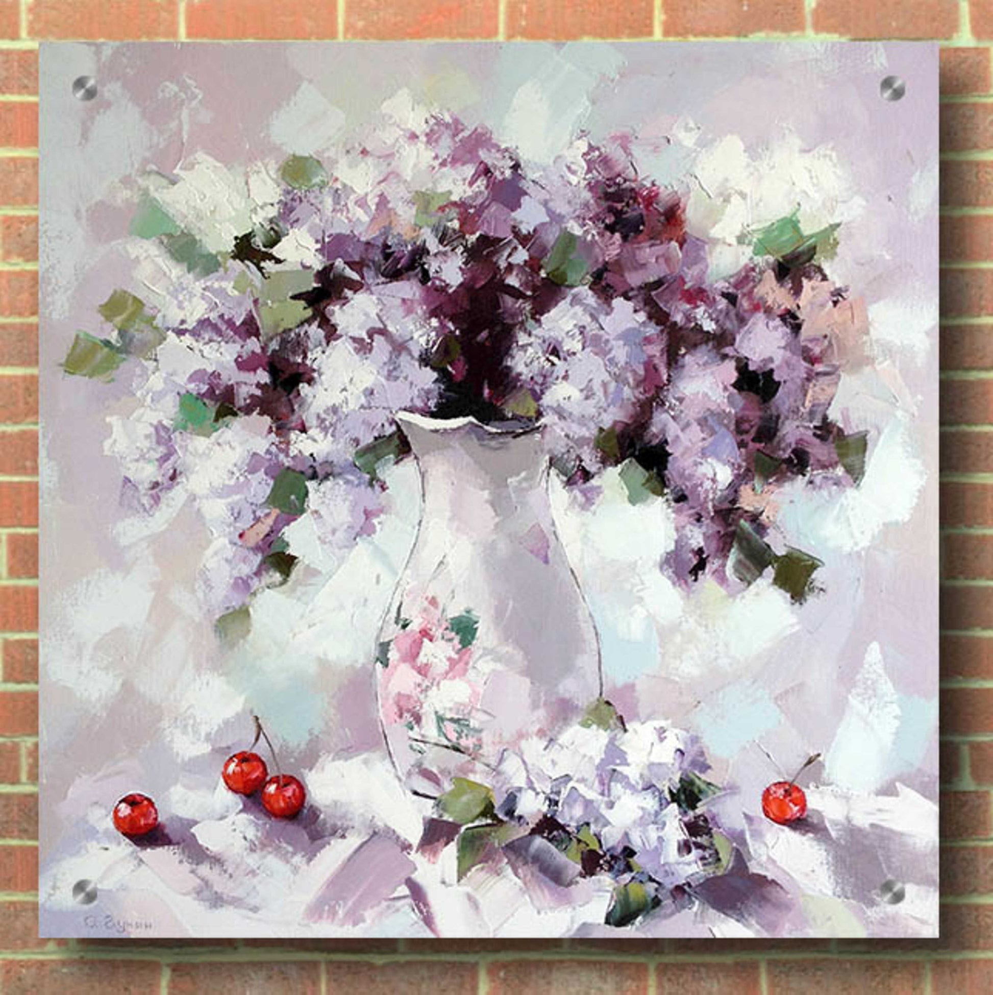 Epic Art 'Lilacs' by Alexander Gunin, Acrylic Glass Wall Art,36x36