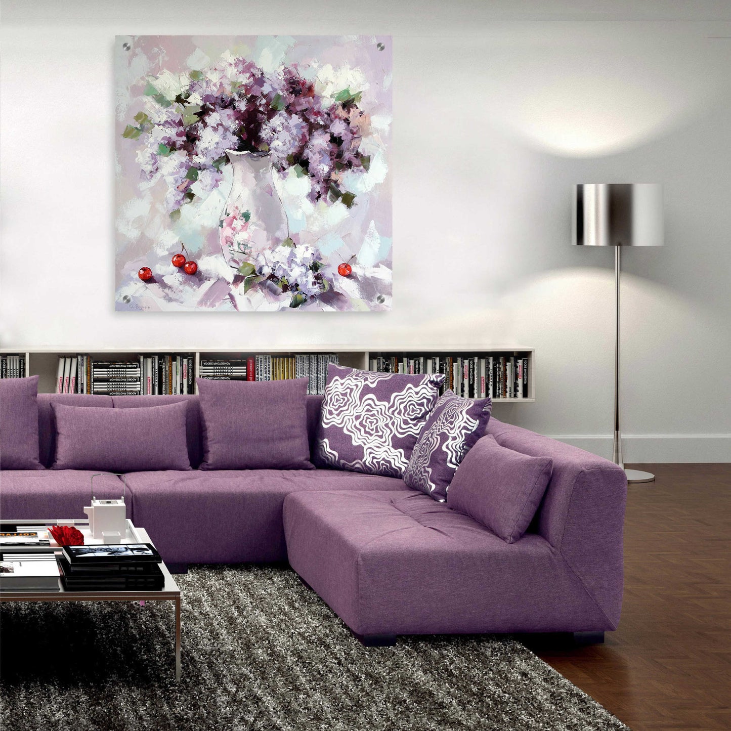 Epic Art 'Lilacs' by Alexander Gunin, Acrylic Glass Wall Art,36x36