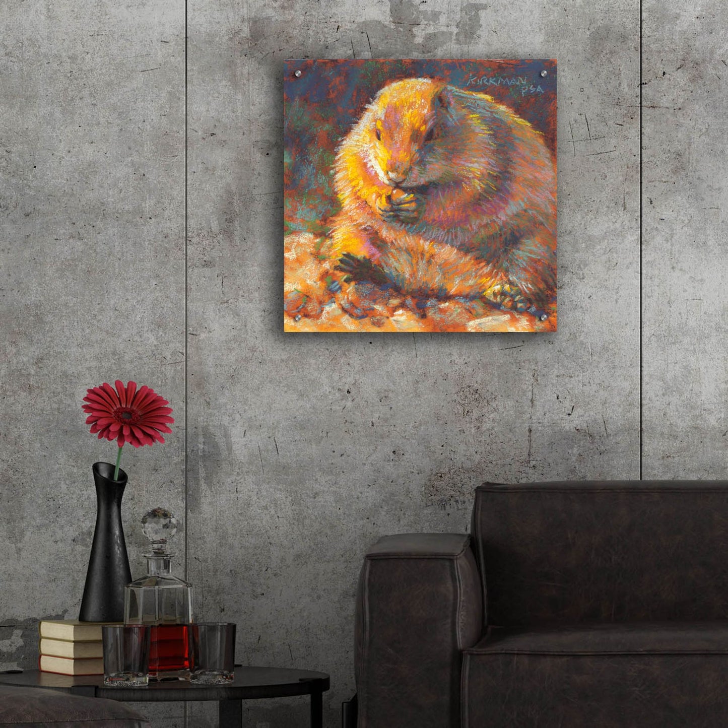 Epic Art 'P Is For Prairie Dog2 by Rita Kirkman, Acrylic Glass Wall Art,24x24