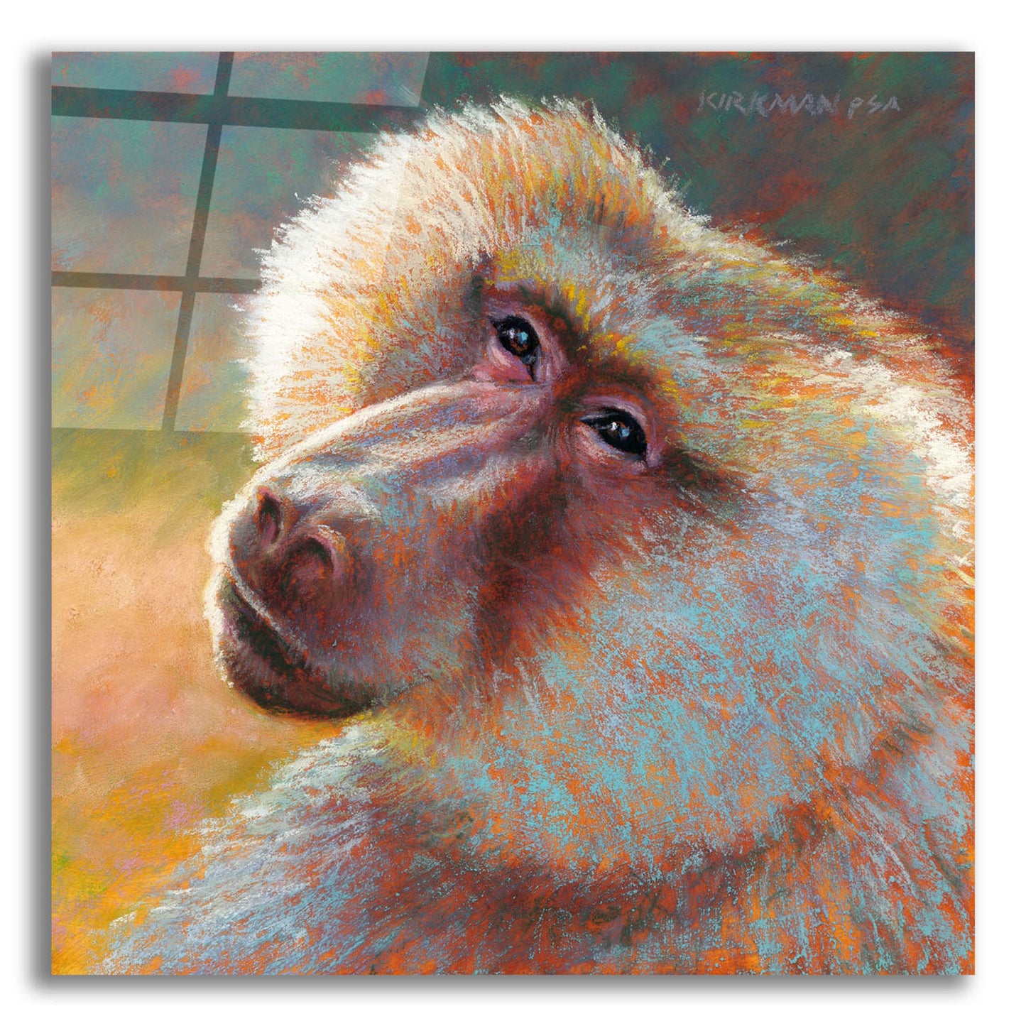 Epic Art 'B Is For Baboon 2 by Rita Kirkman, Acrylic Glass Wall Art