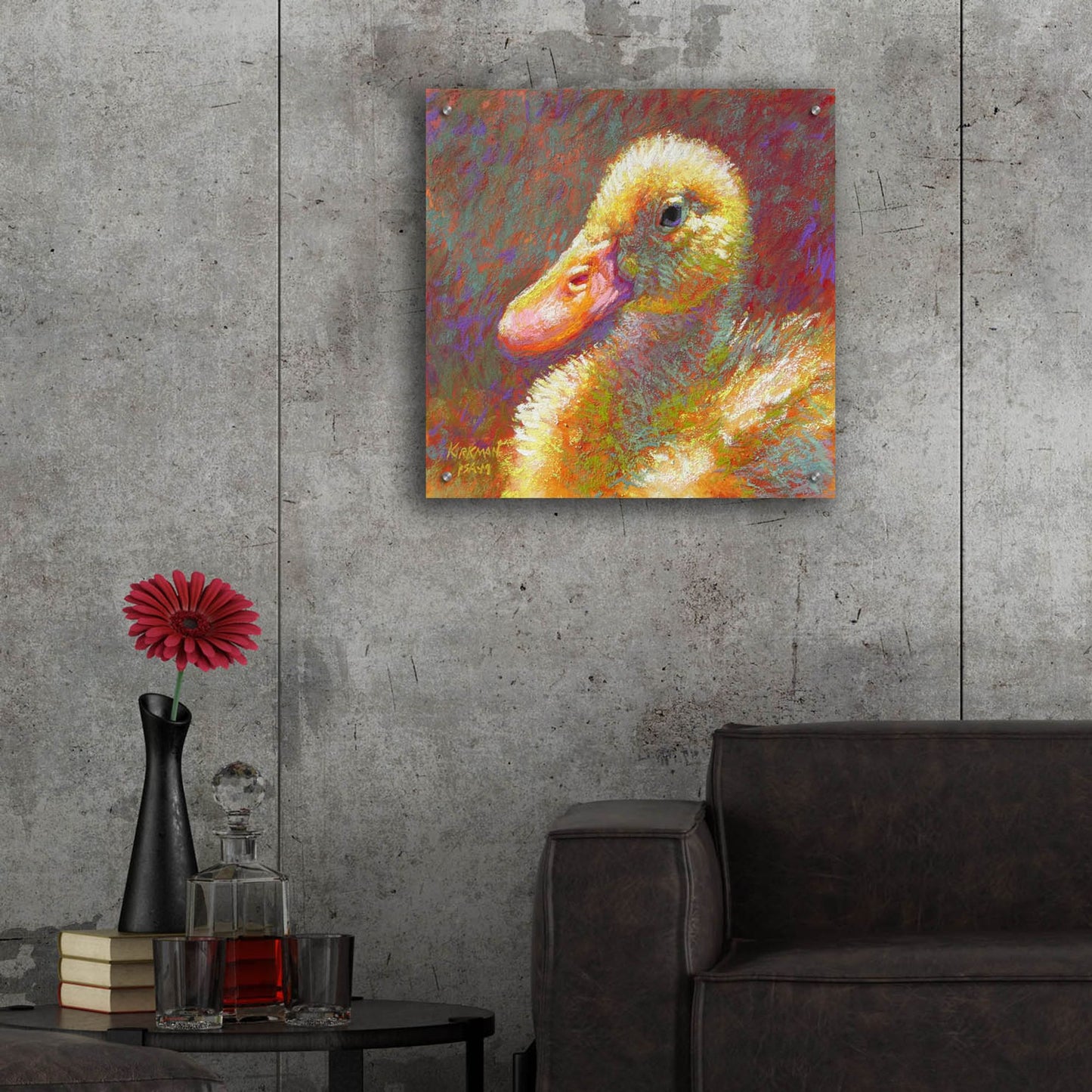 Epic Art 'Ducky 2 by Rita Kirkman, Acrylic Glass Wall Art,24x24