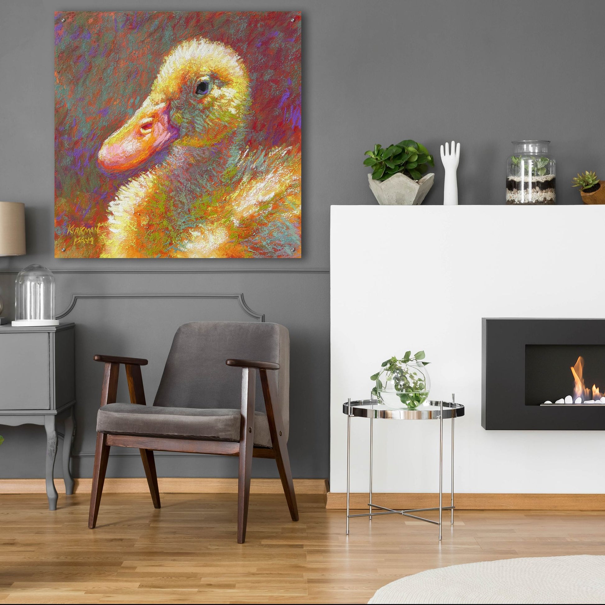 Epic Art 'Ducky 2 by Rita Kirkman, Acrylic Glass Wall Art,36x36