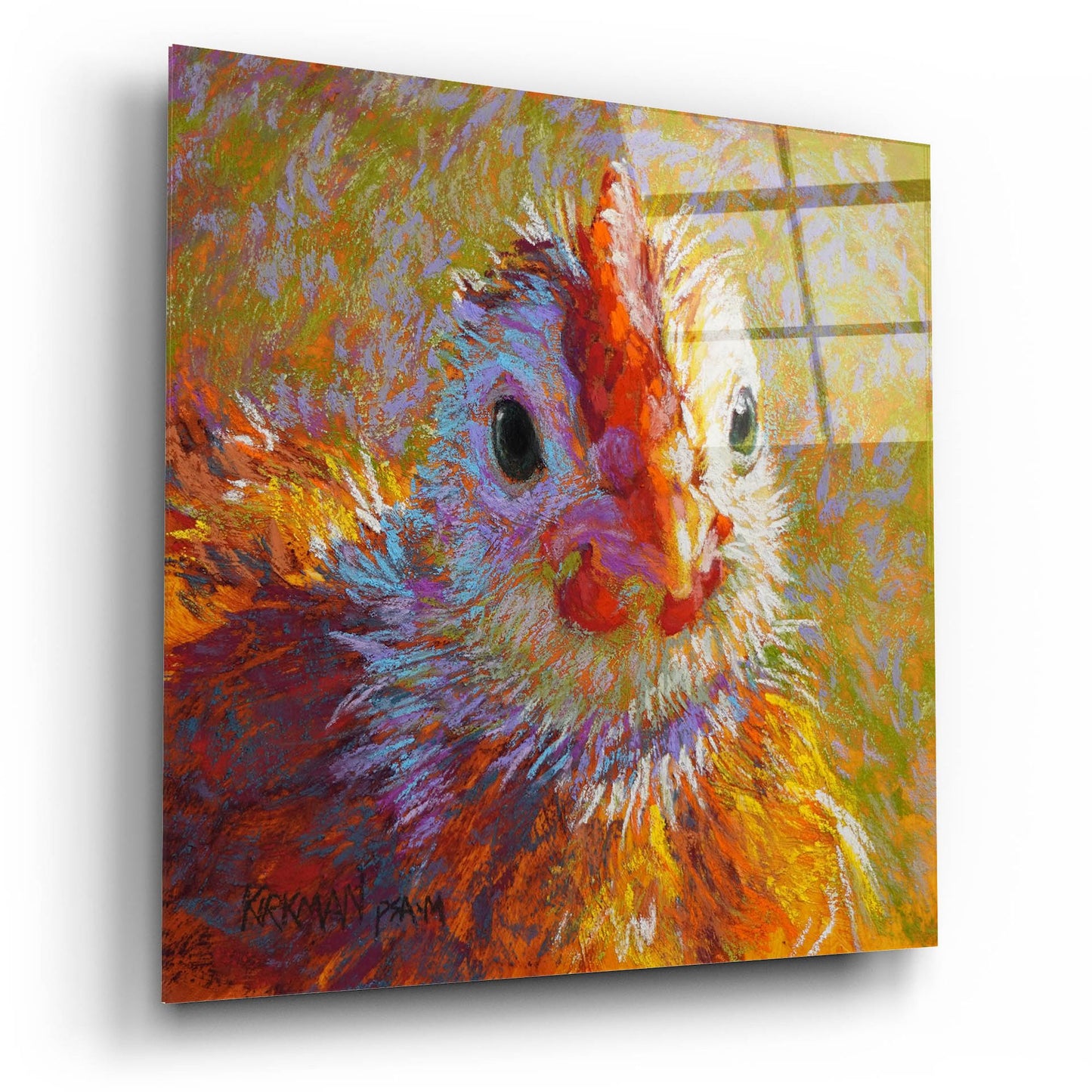 Epic Art 'Chicklet2 by Rita Kirkman, Acrylic Glass Wall Art,12x12