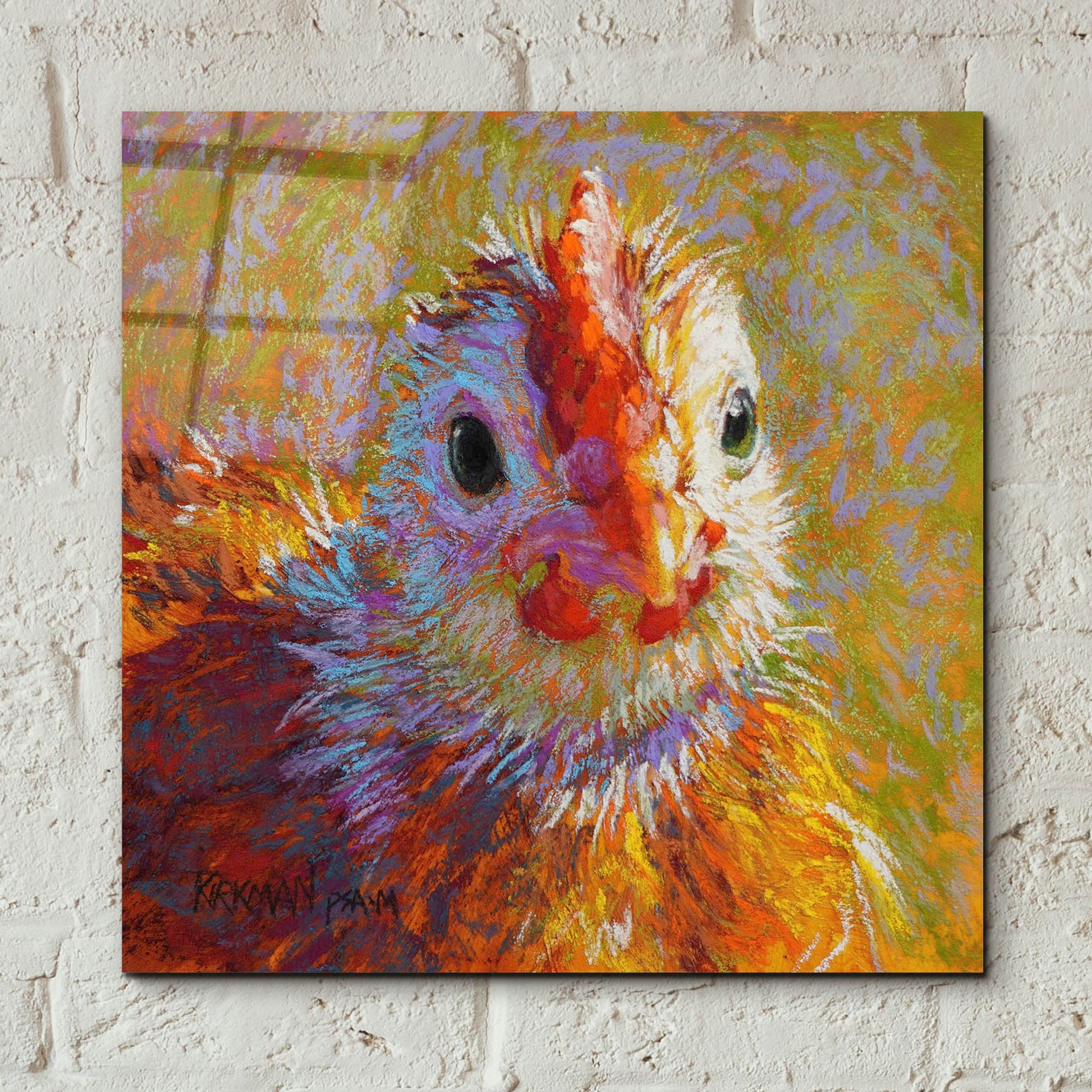 Epic Art 'Chicklet2 by Rita Kirkman, Acrylic Glass Wall Art,12x12