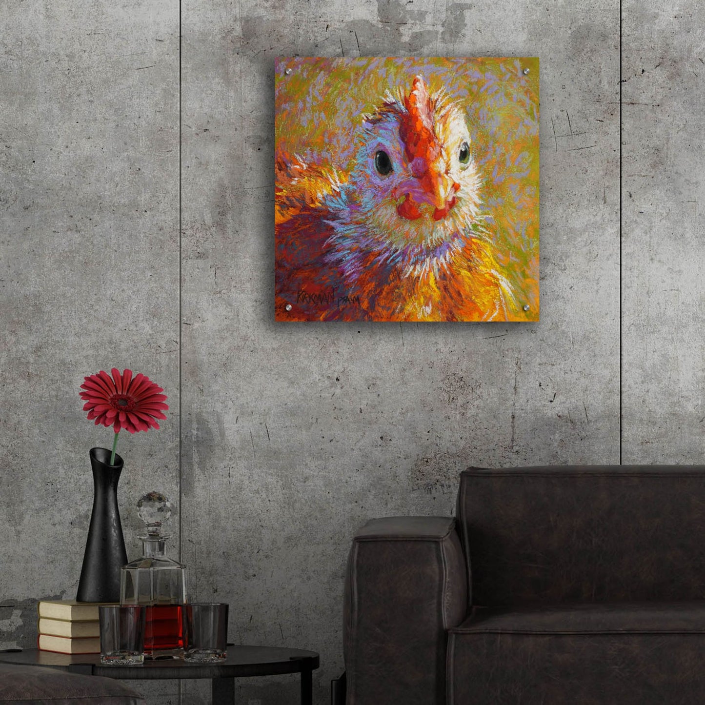 Epic Art 'Chicklet2 by Rita Kirkman, Acrylic Glass Wall Art,24x24