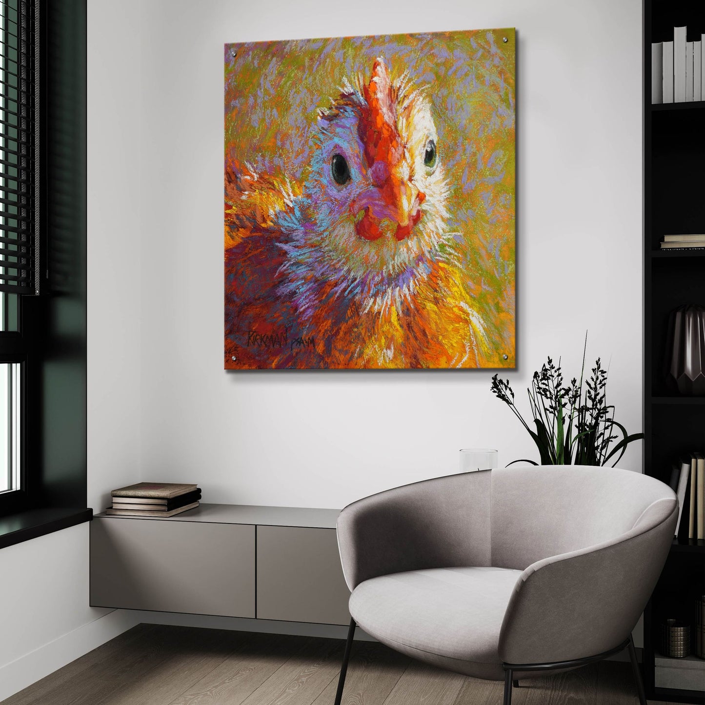 Epic Art 'Chicklet2 by Rita Kirkman, Acrylic Glass Wall Art,36x36