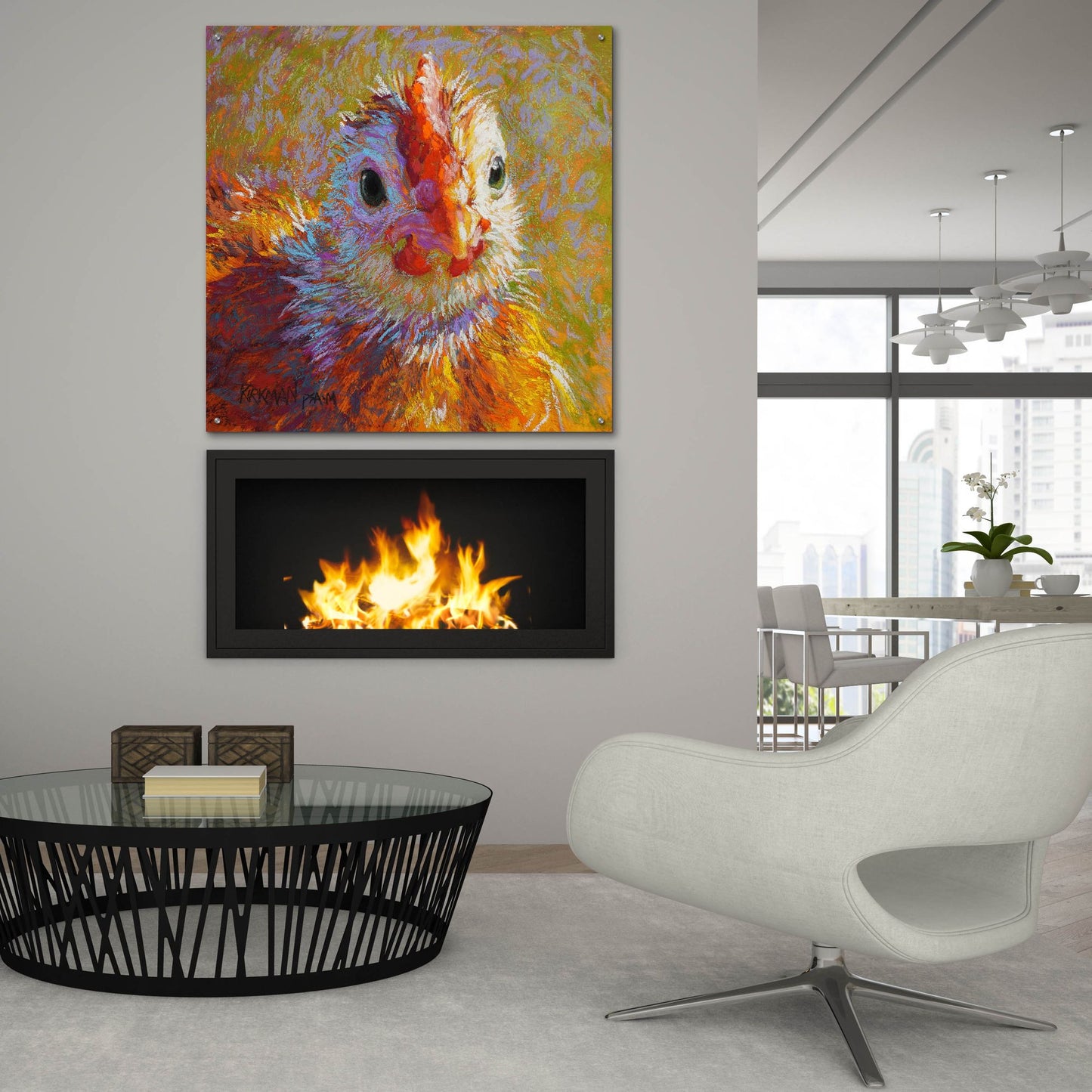 Epic Art 'Chicklet2 by Rita Kirkman, Acrylic Glass Wall Art,36x36