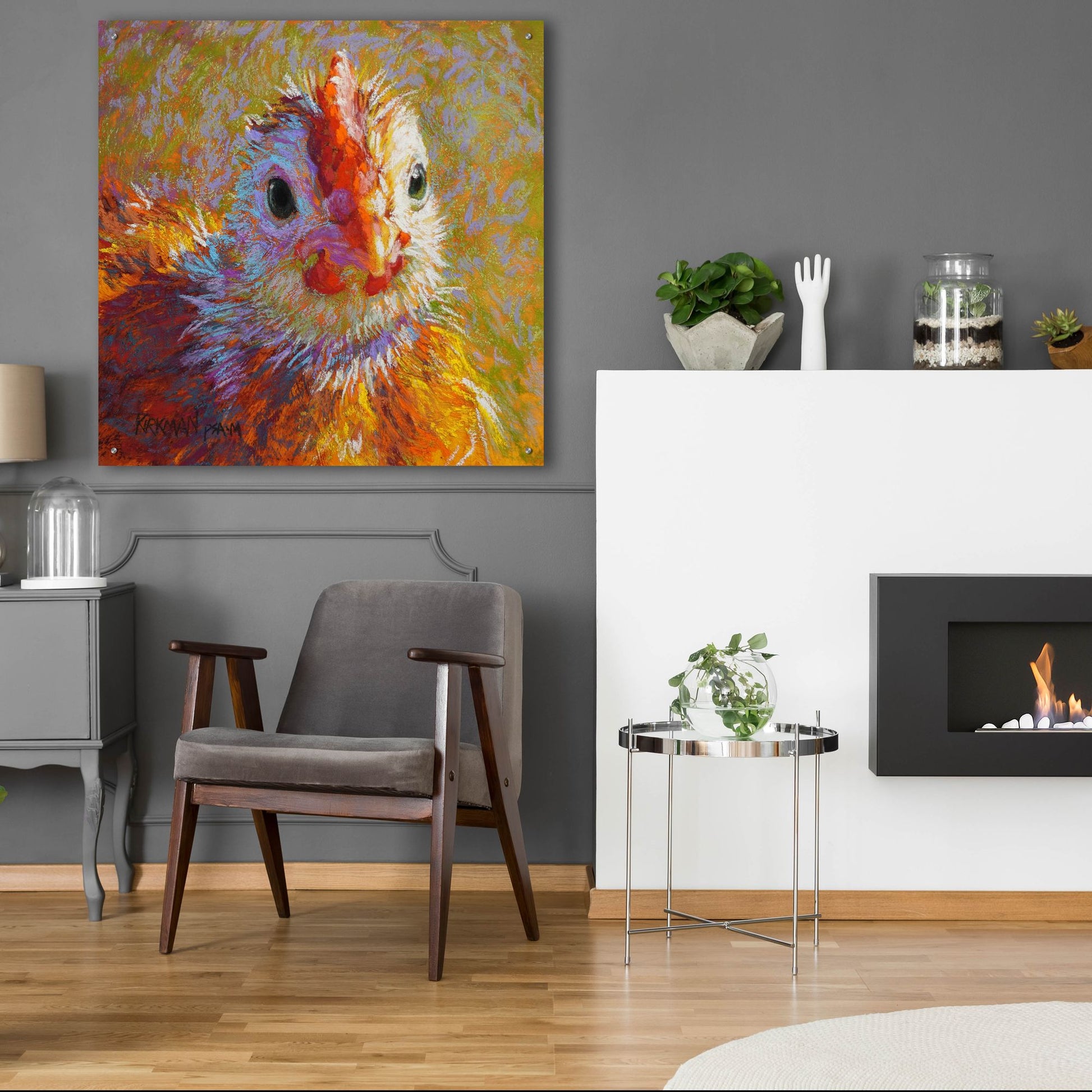 Epic Art 'Chicklet2 by Rita Kirkman, Acrylic Glass Wall Art,36x36