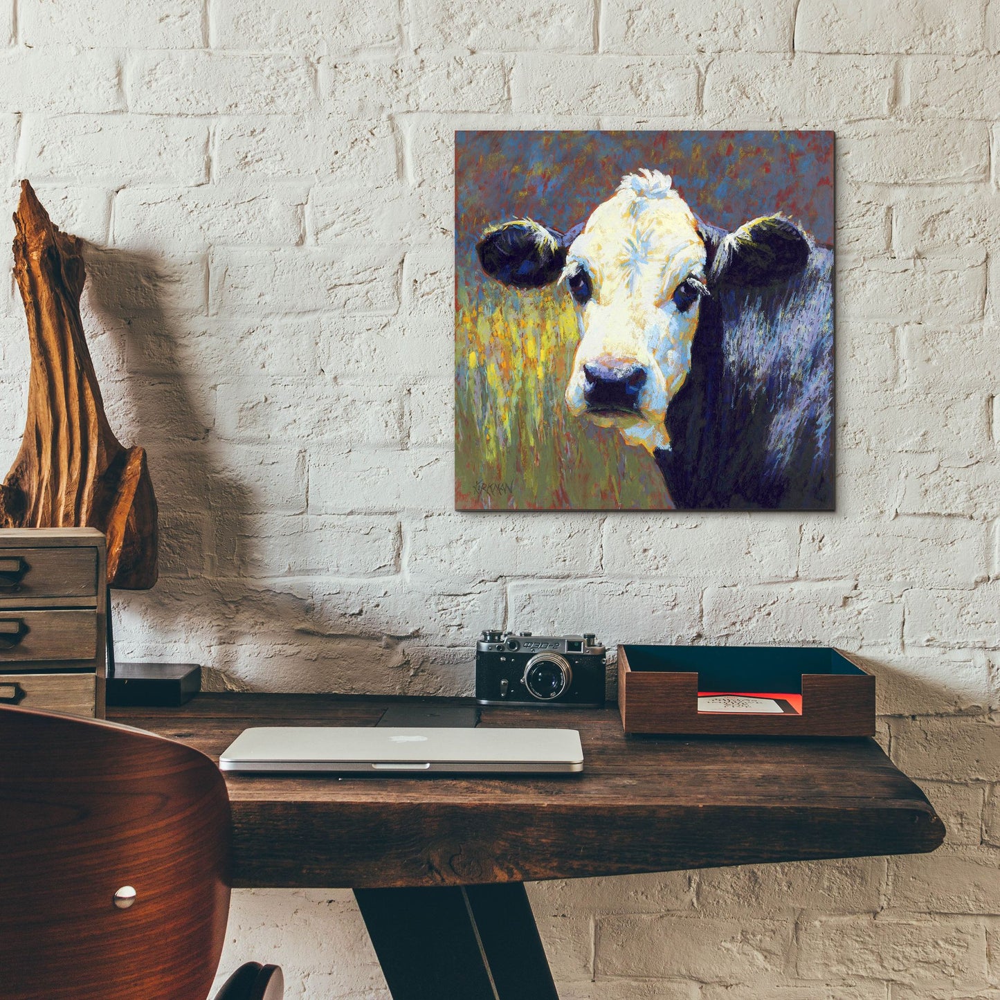 Epic Art 'Moo2 by Rita Kirkman, Acrylic Glass Wall Art,12x12