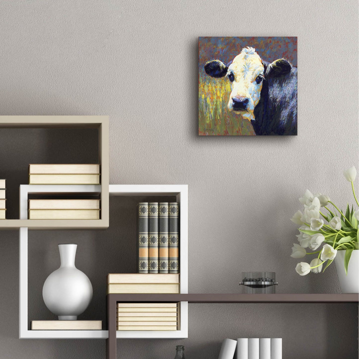 Epic Art 'Moo2 by Rita Kirkman, Acrylic Glass Wall Art,12x12