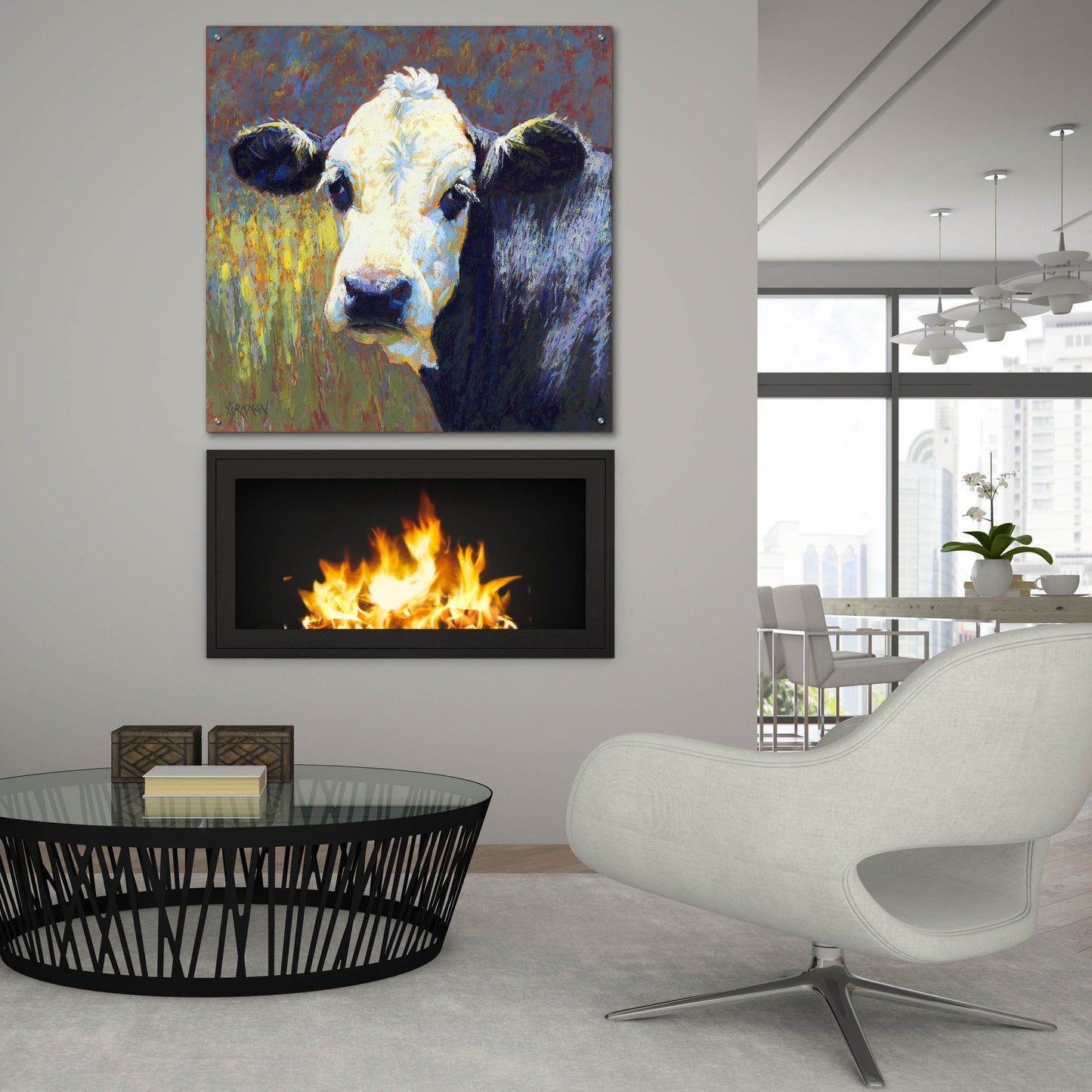 Epic Art 'Moo2 by Rita Kirkman, Acrylic Glass Wall Art,36x36