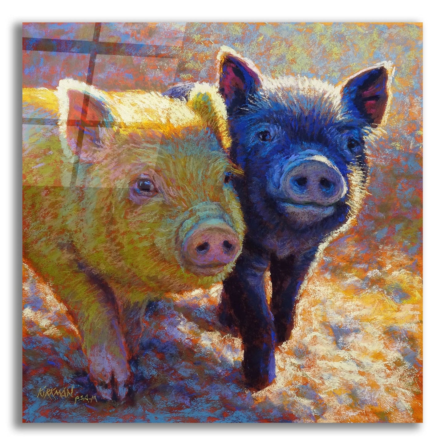 Epic Art 'Piggy Pals2 by Rita Kirkman, Acrylic Glass Wall Art