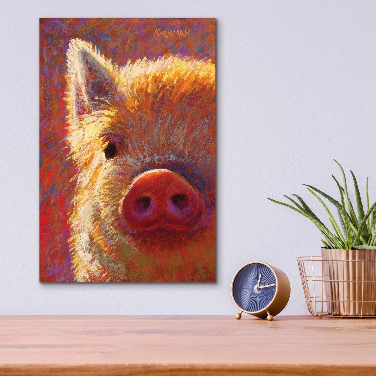 Epic Art 'Piglet Mini Vi2 by Rita Kirkman, Acrylic Glass Wall Art,12x16