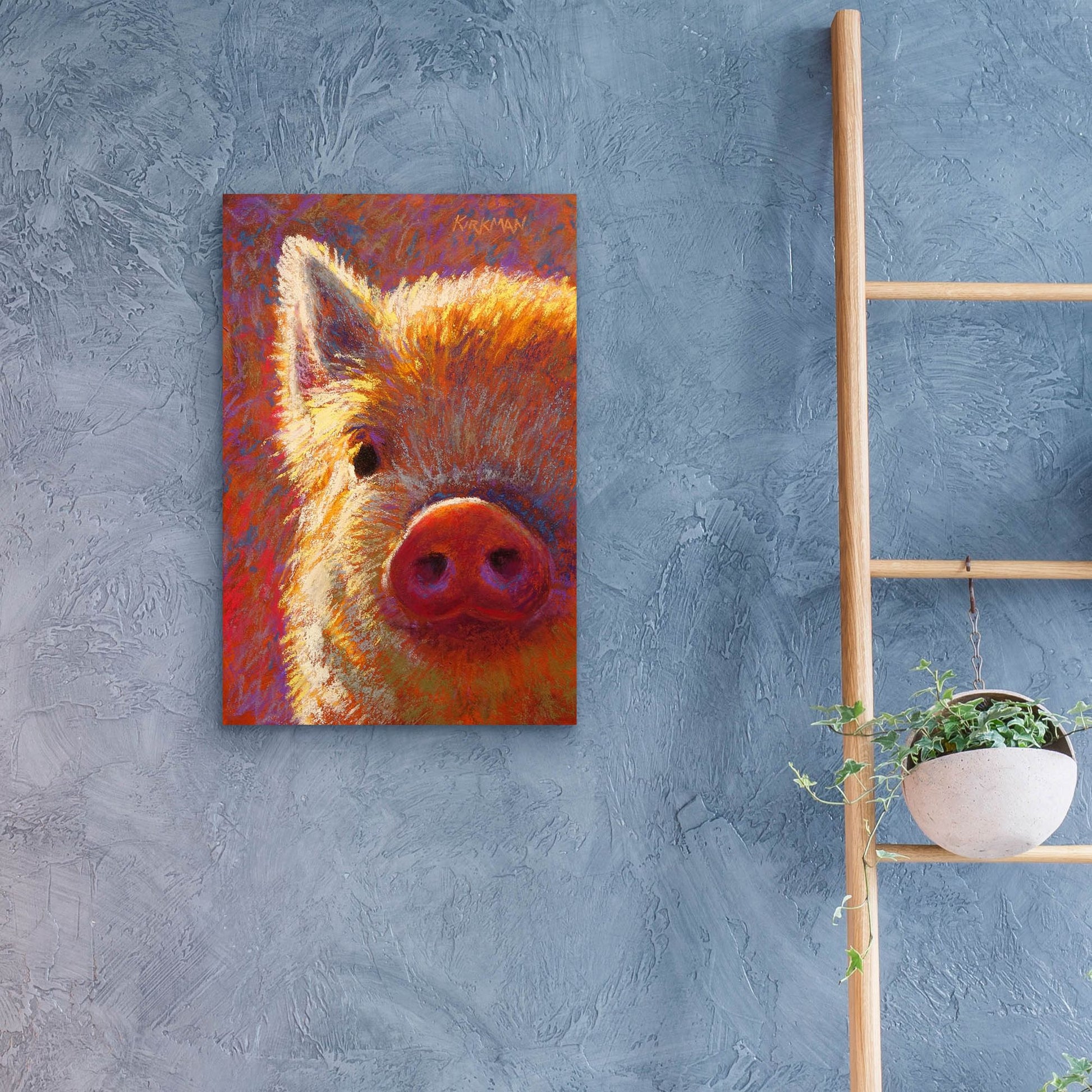 Epic Art 'Piglet Mini Vi2 by Rita Kirkman, Acrylic Glass Wall Art,16x24