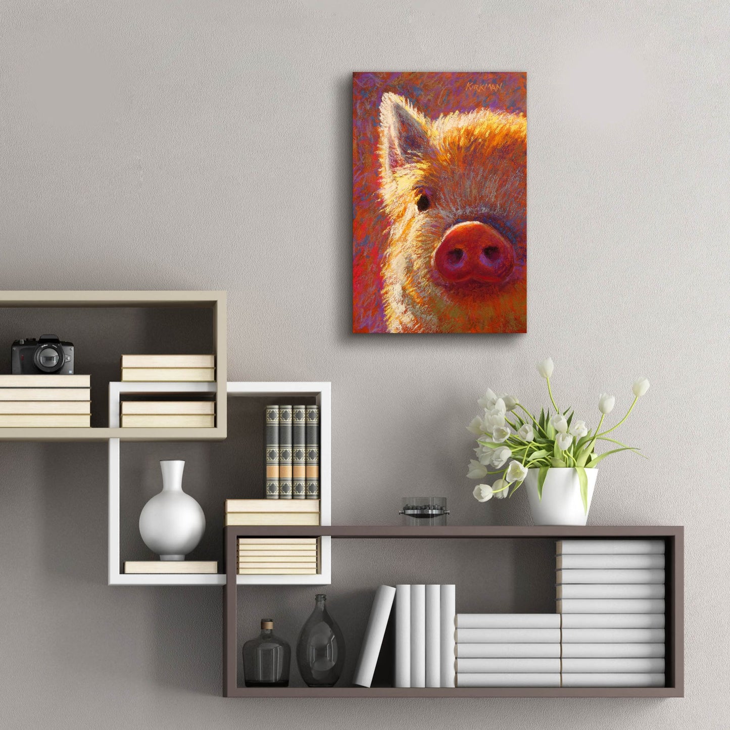 Epic Art 'Piglet Mini Vi2 by Rita Kirkman, Acrylic Glass Wall Art,16x24