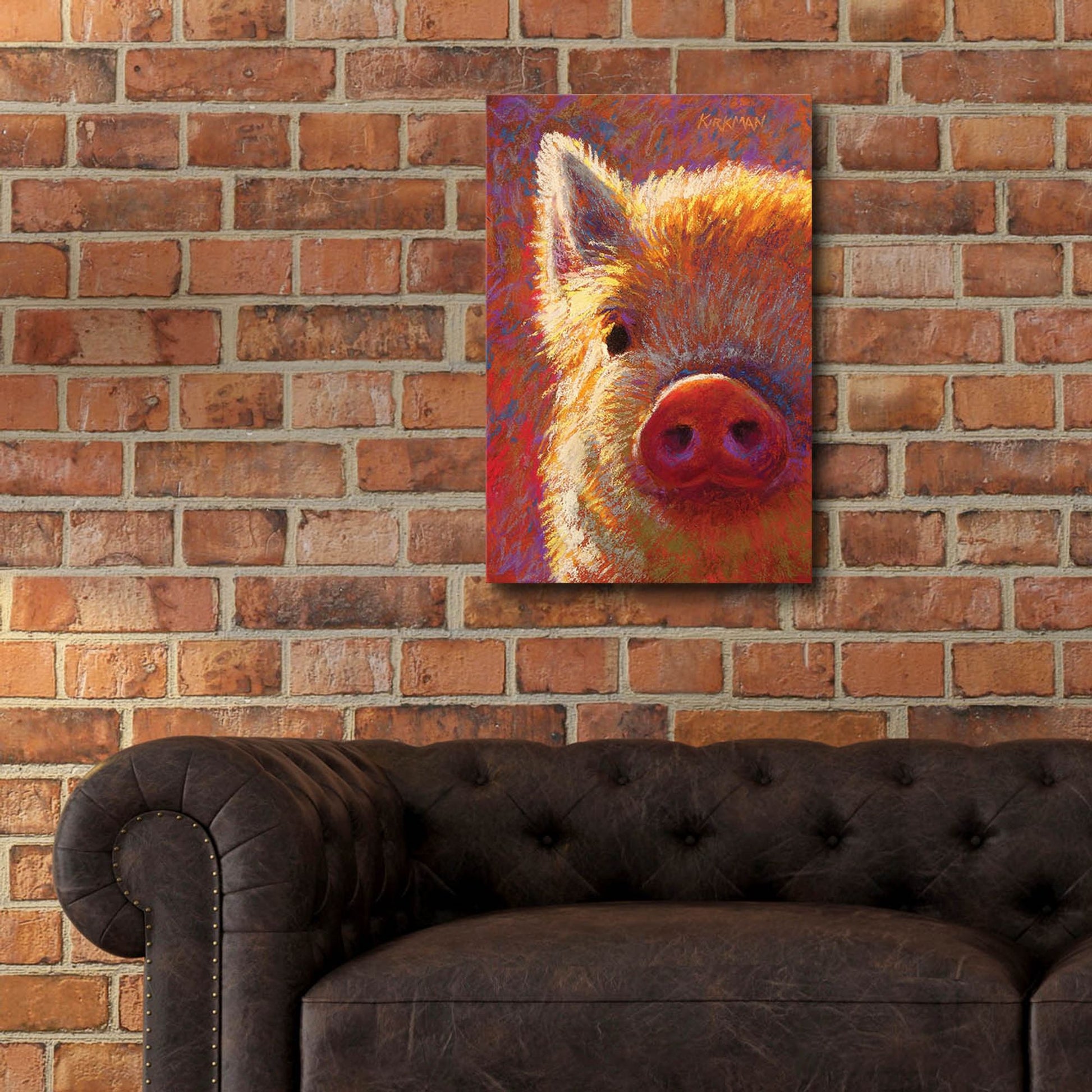 Epic Art 'Piglet Mini Vi2 by Rita Kirkman, Acrylic Glass Wall Art,16x24